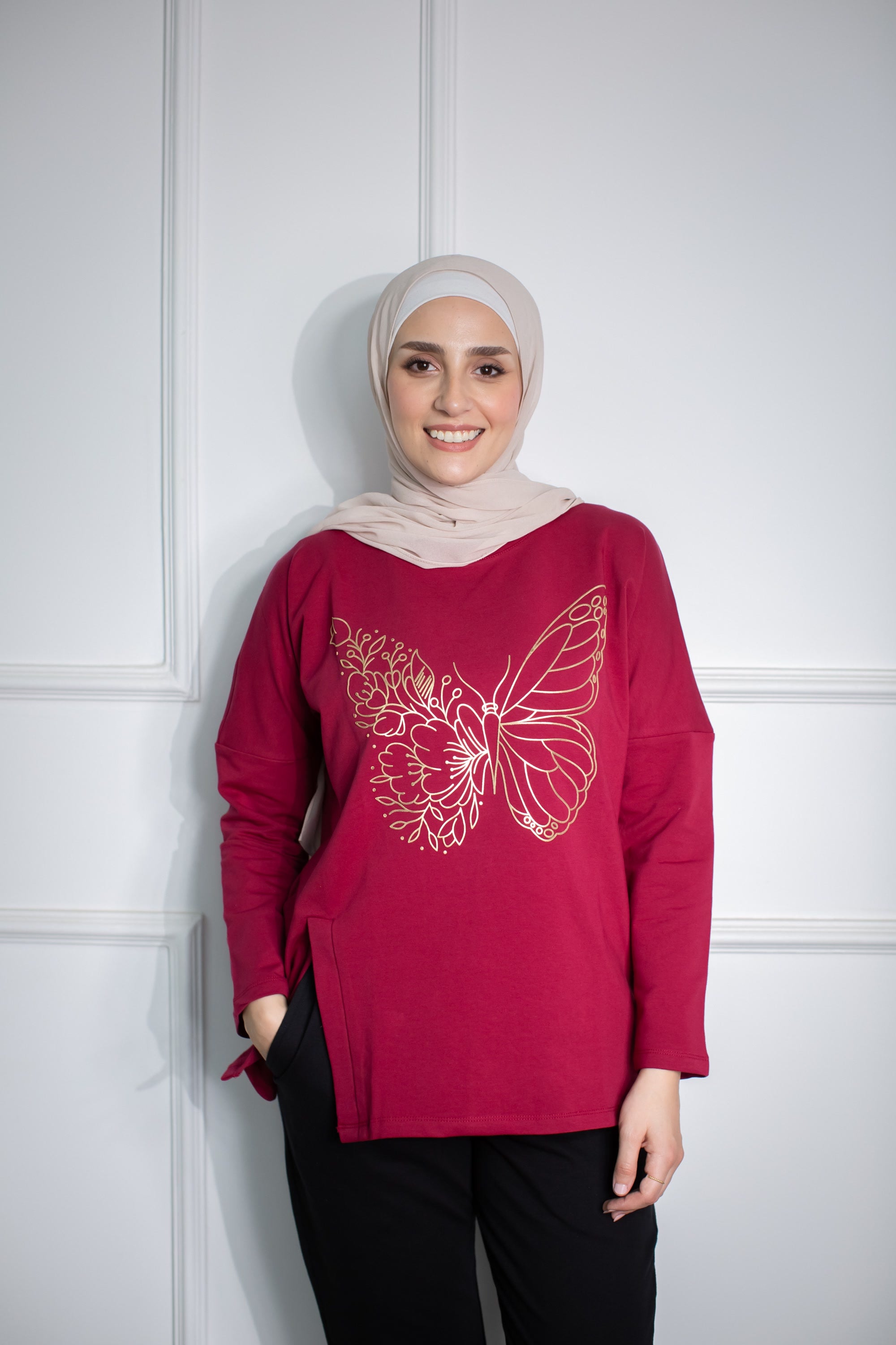 Golden butterfly sweatshirt