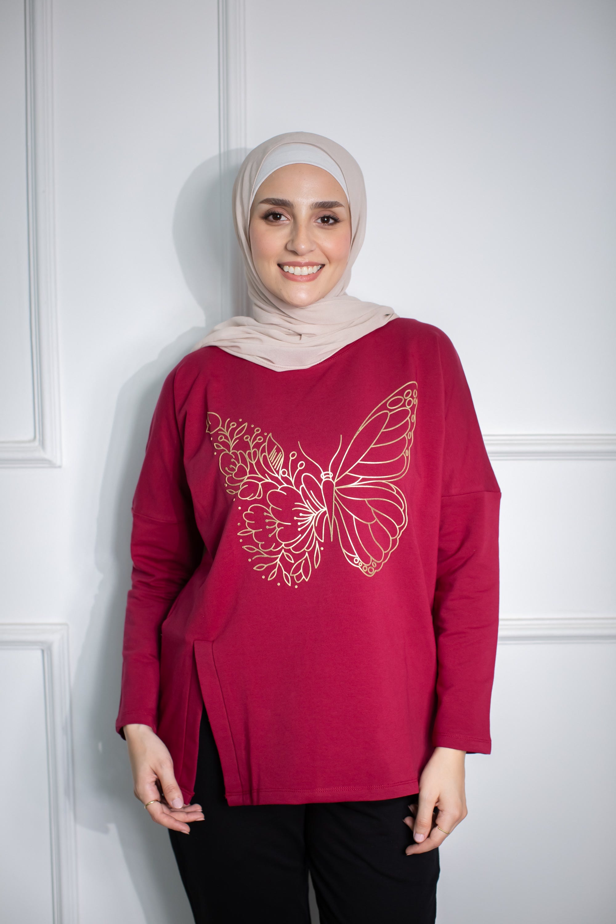 Golden butterfly sweatshirt