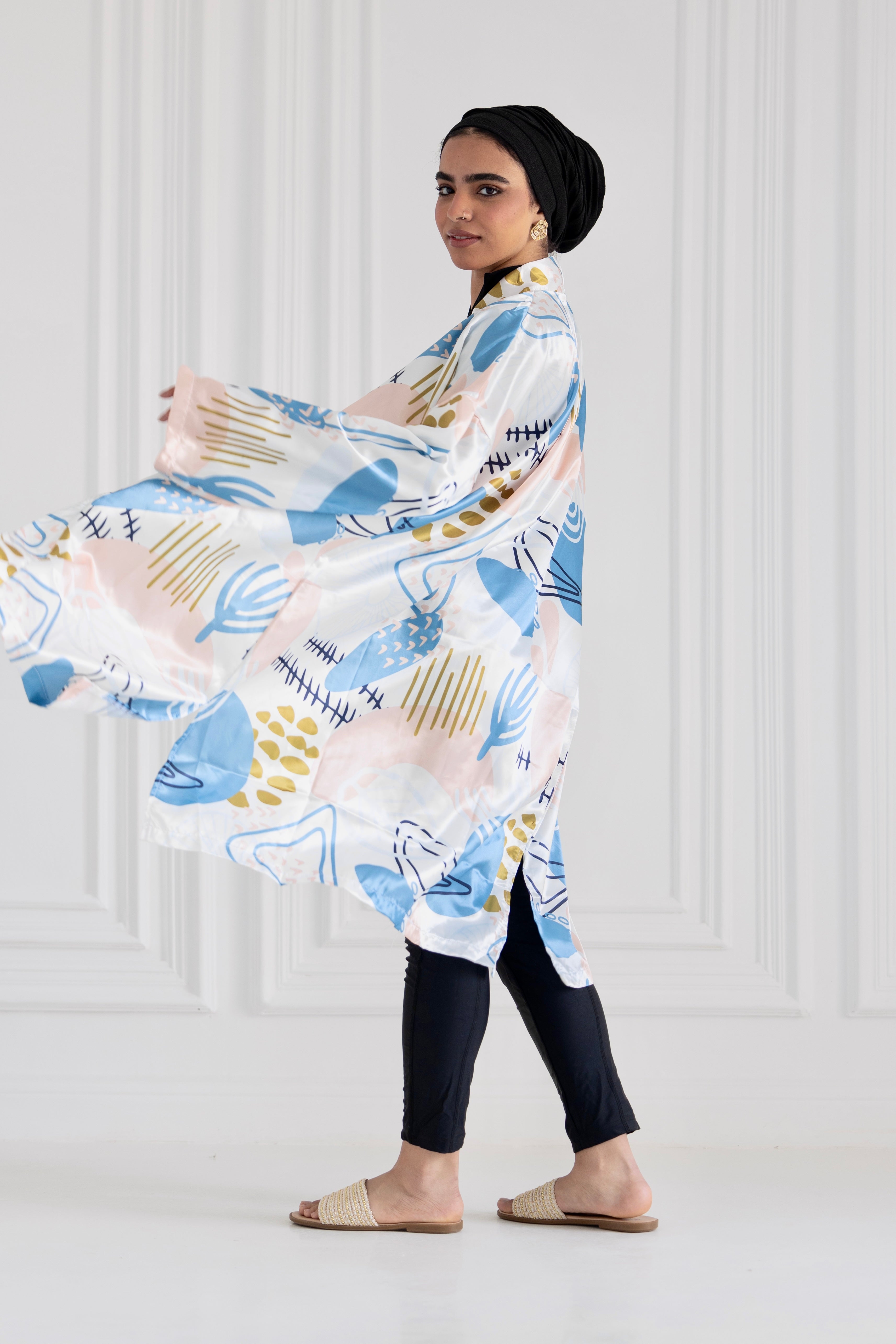 Pearl Ocean Blue kimono