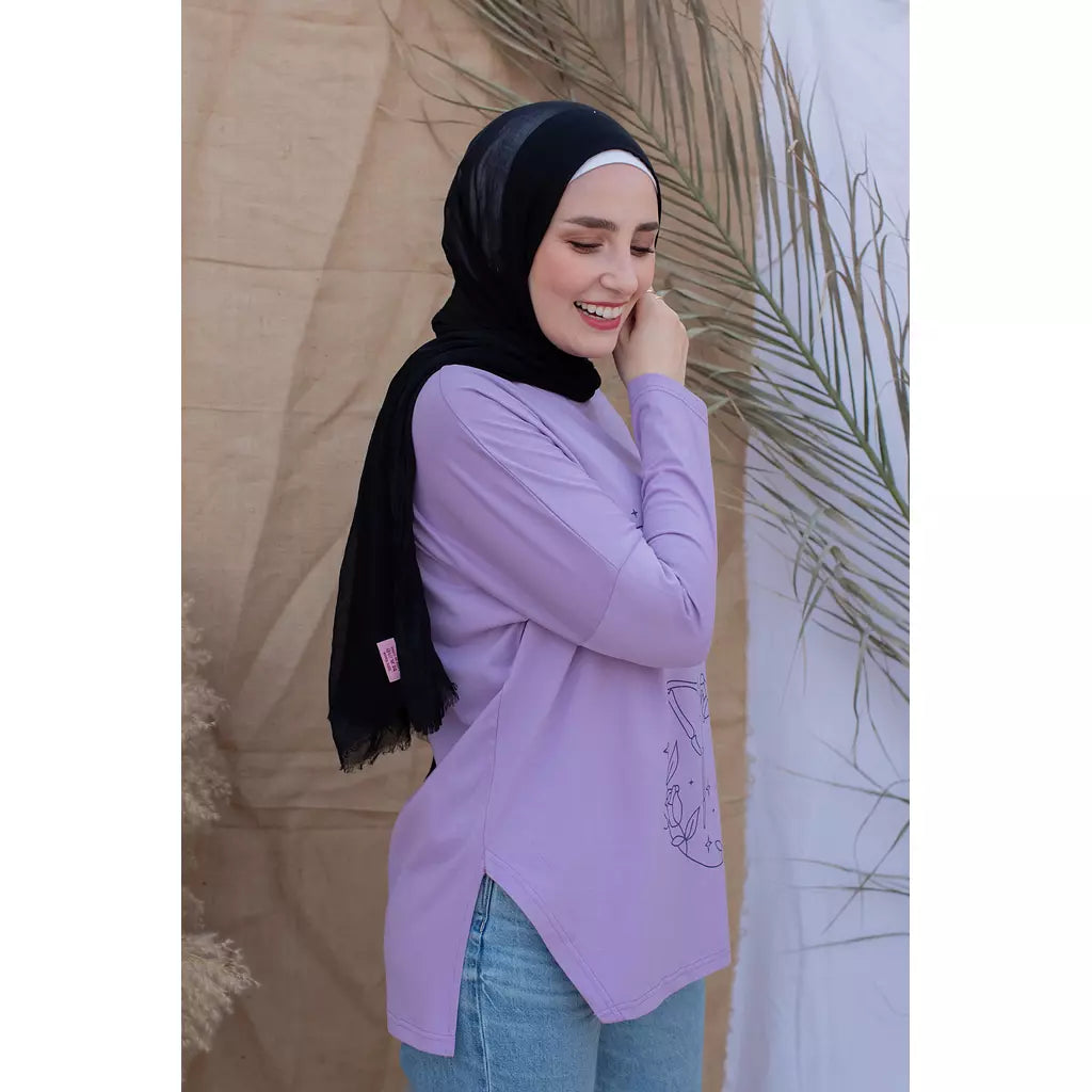 Purple Printed T-Shirt