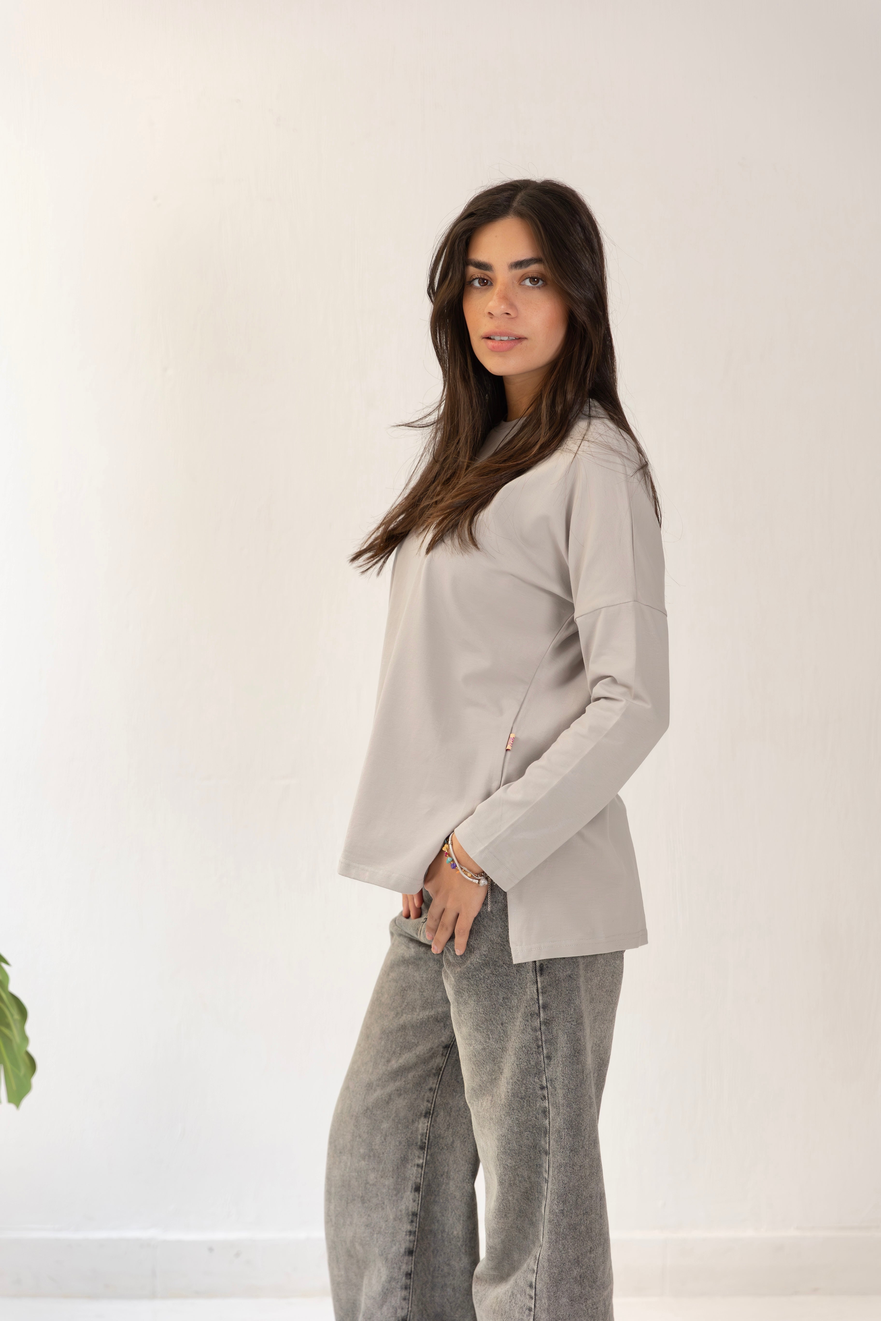 Premium cotton  T-shirts -Light gray