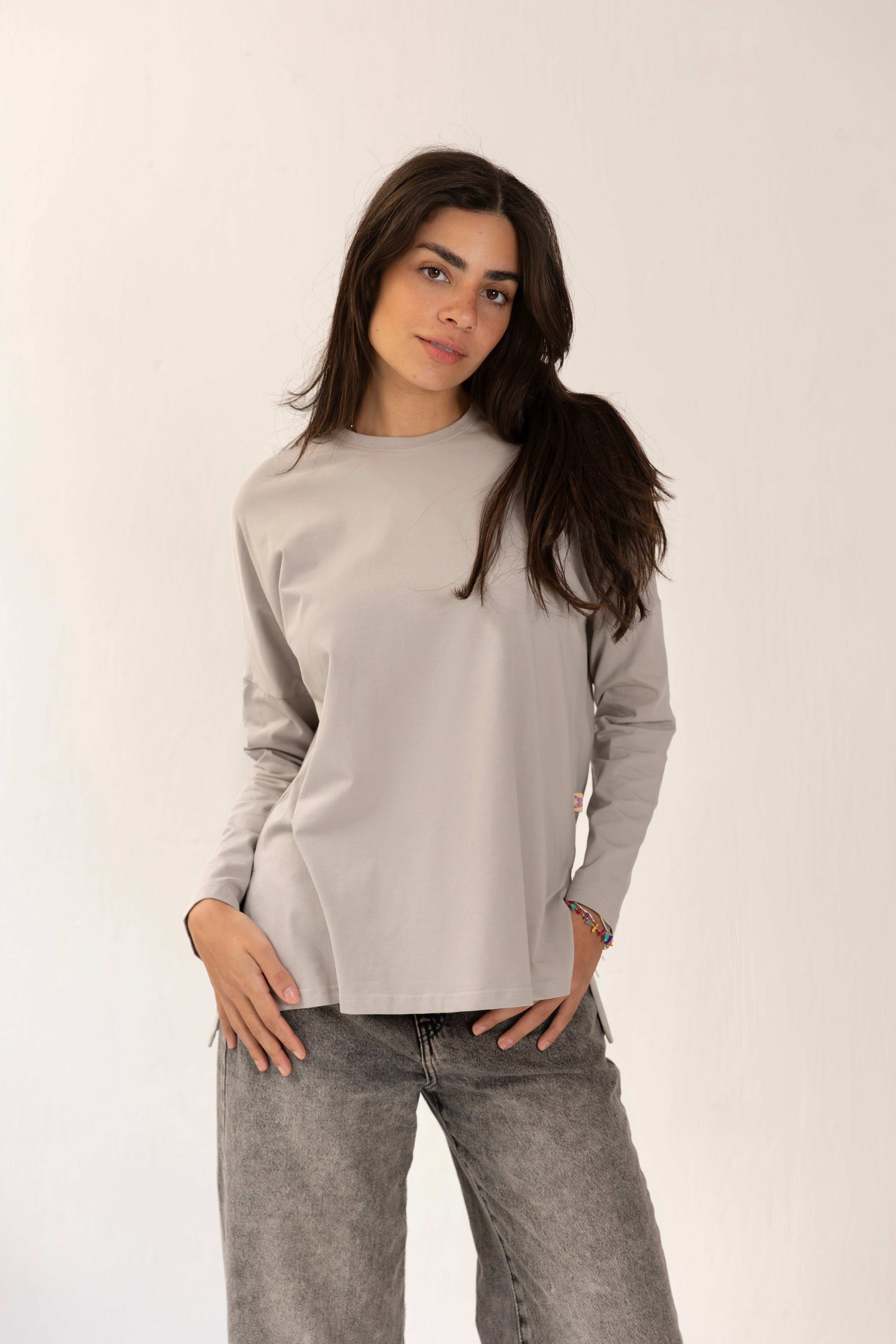 Premium cotton  T-shirts -Light gray