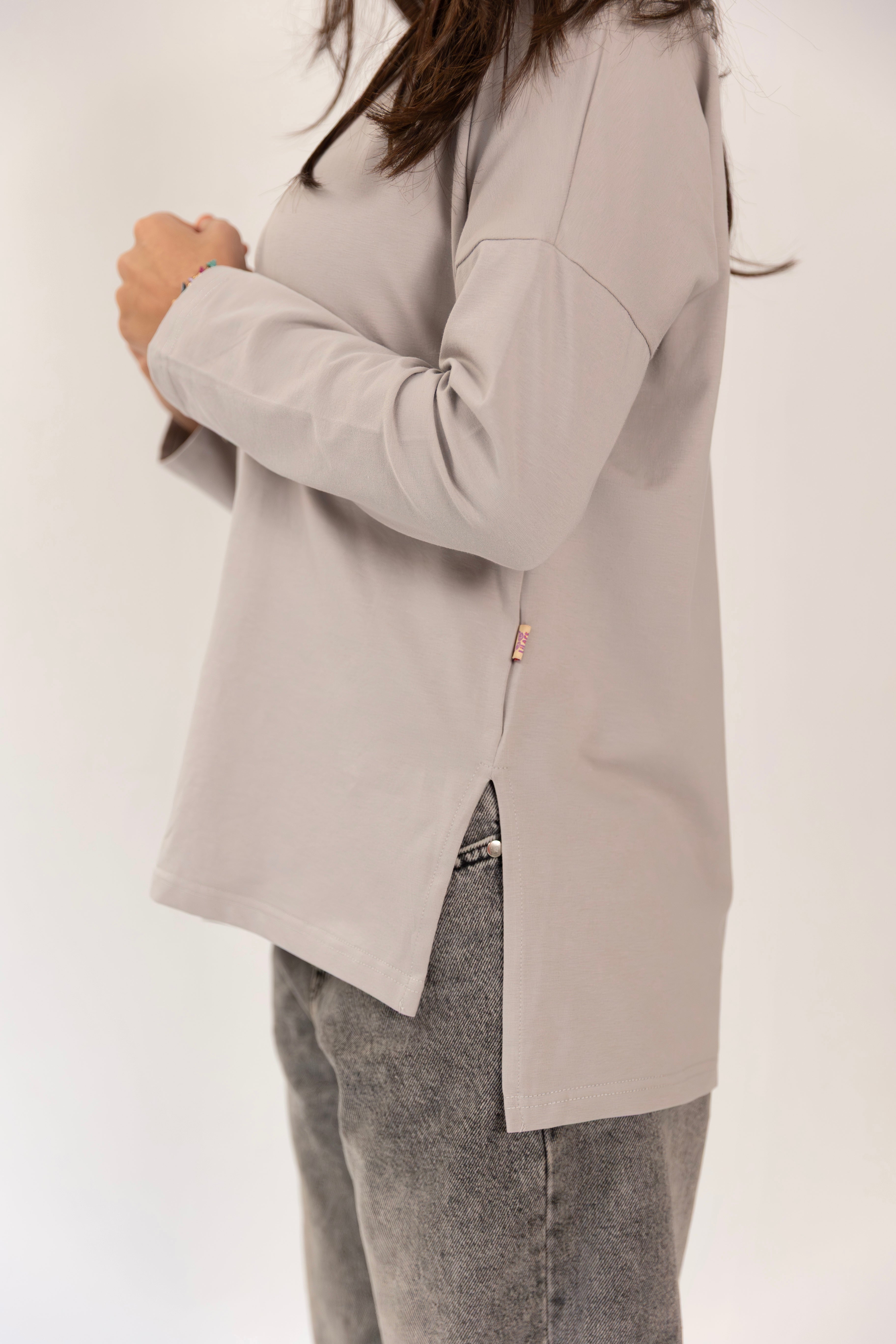 Premium cotton  T-shirts -Light gray