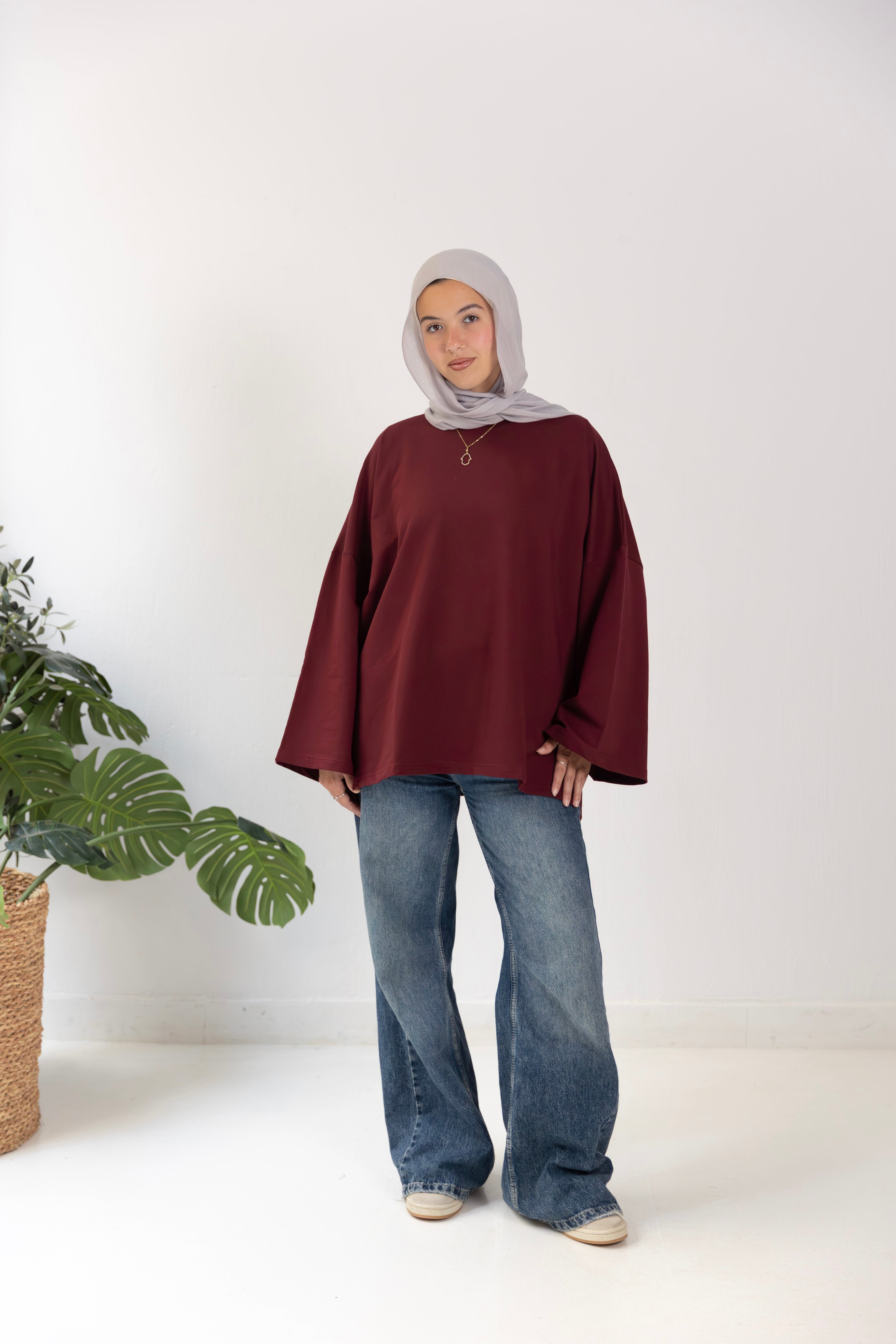 Canvas-tee burgundy