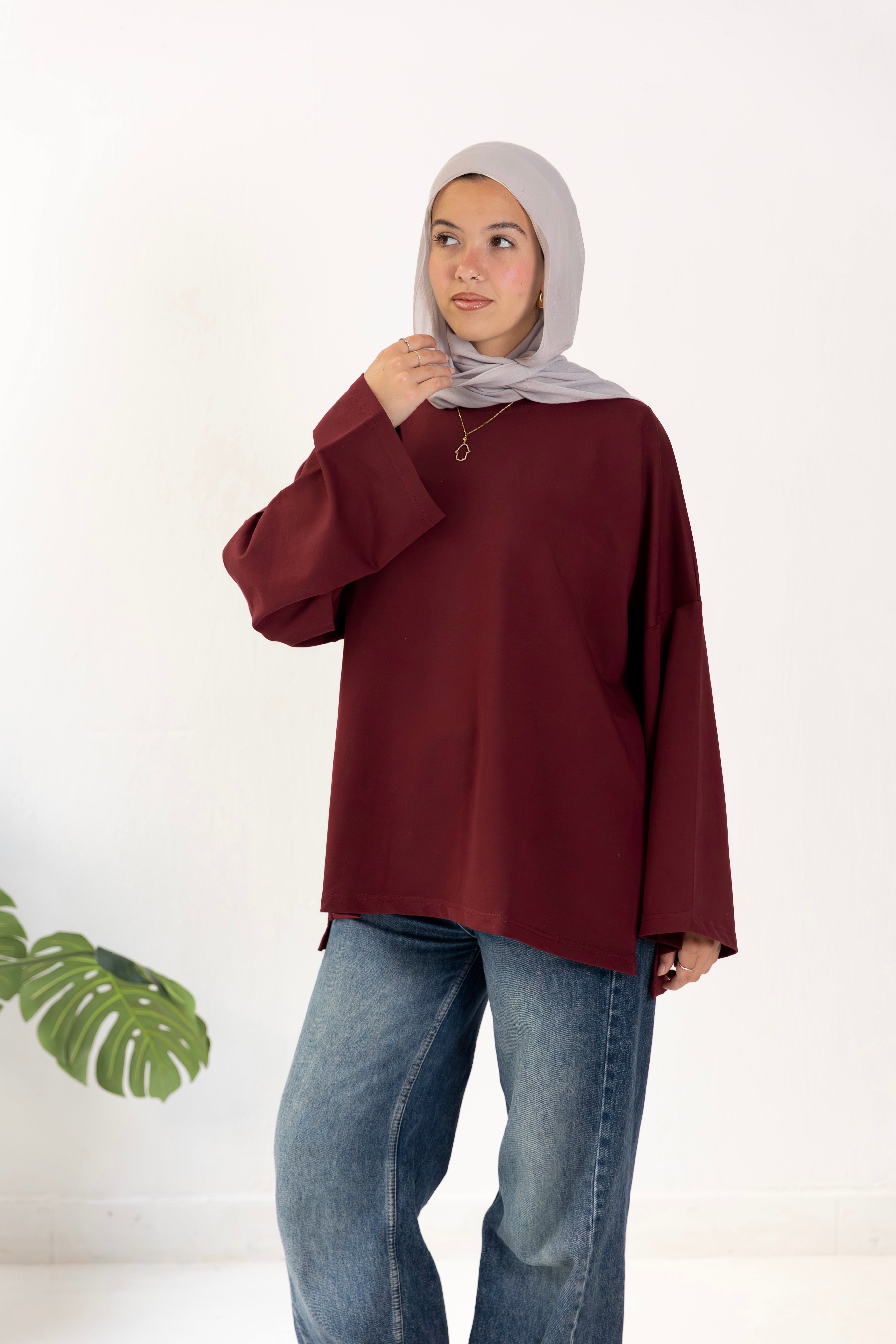 Canvas-tee burgundy