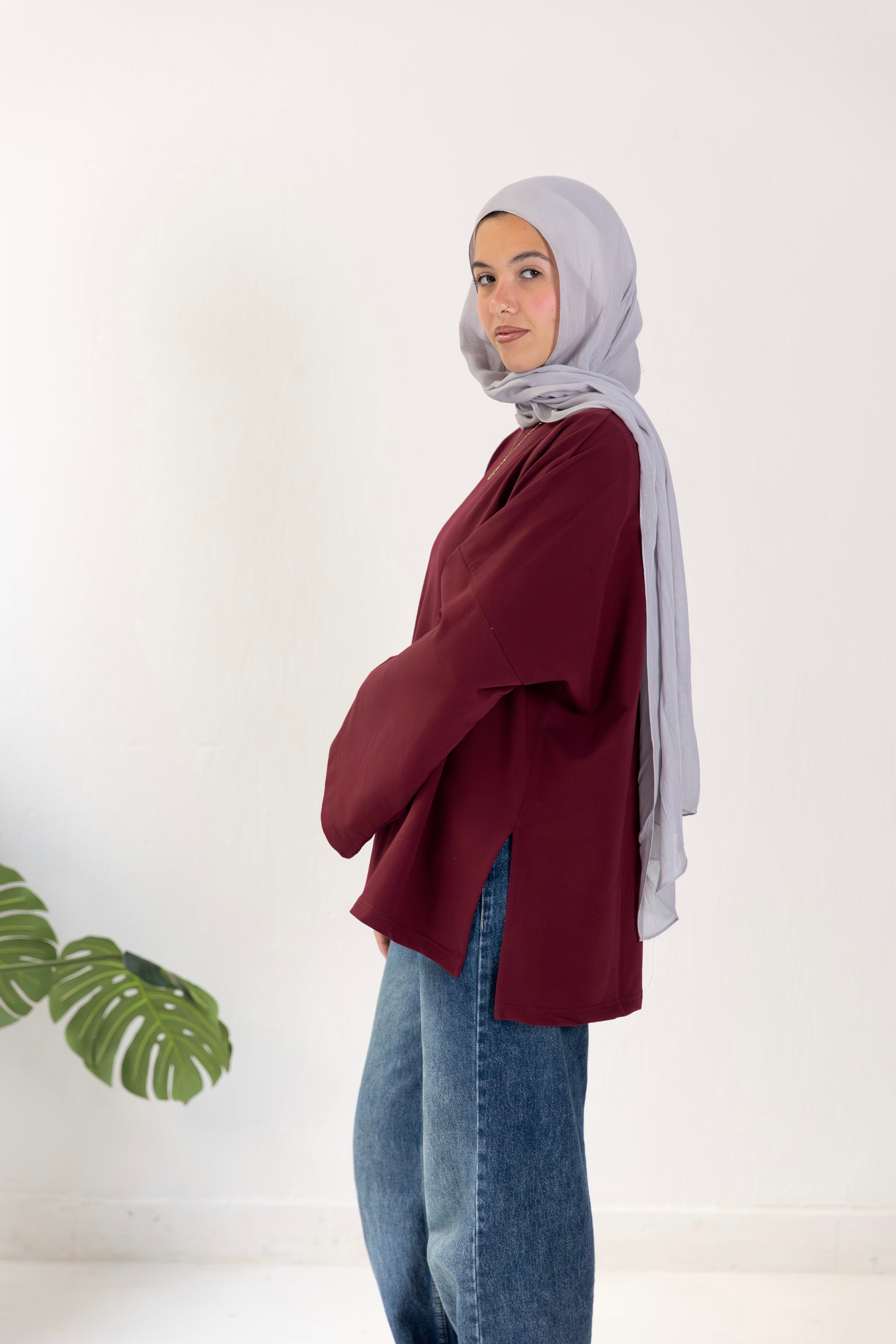 Canvas-tee burgundy