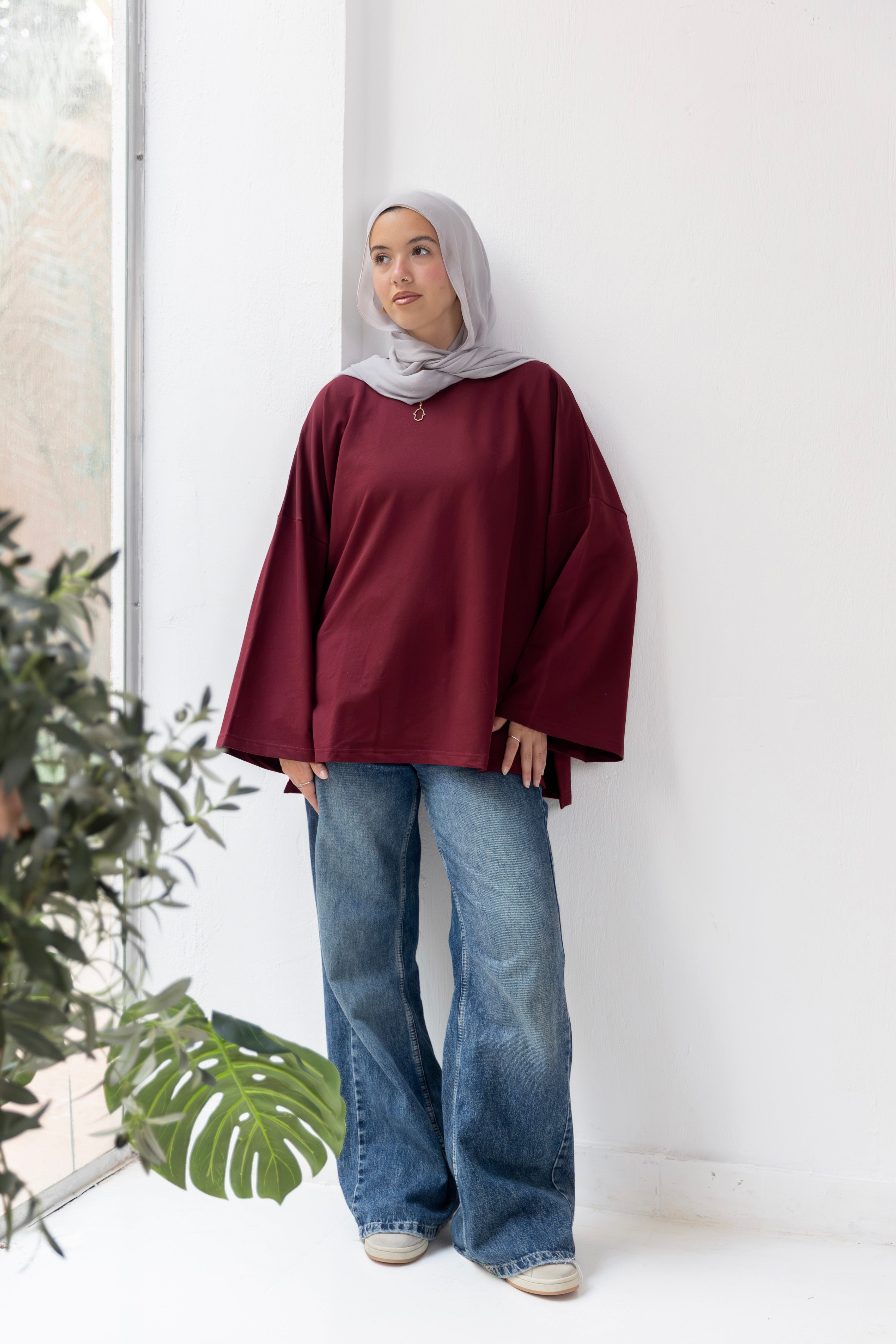 Canvas-tee burgundy