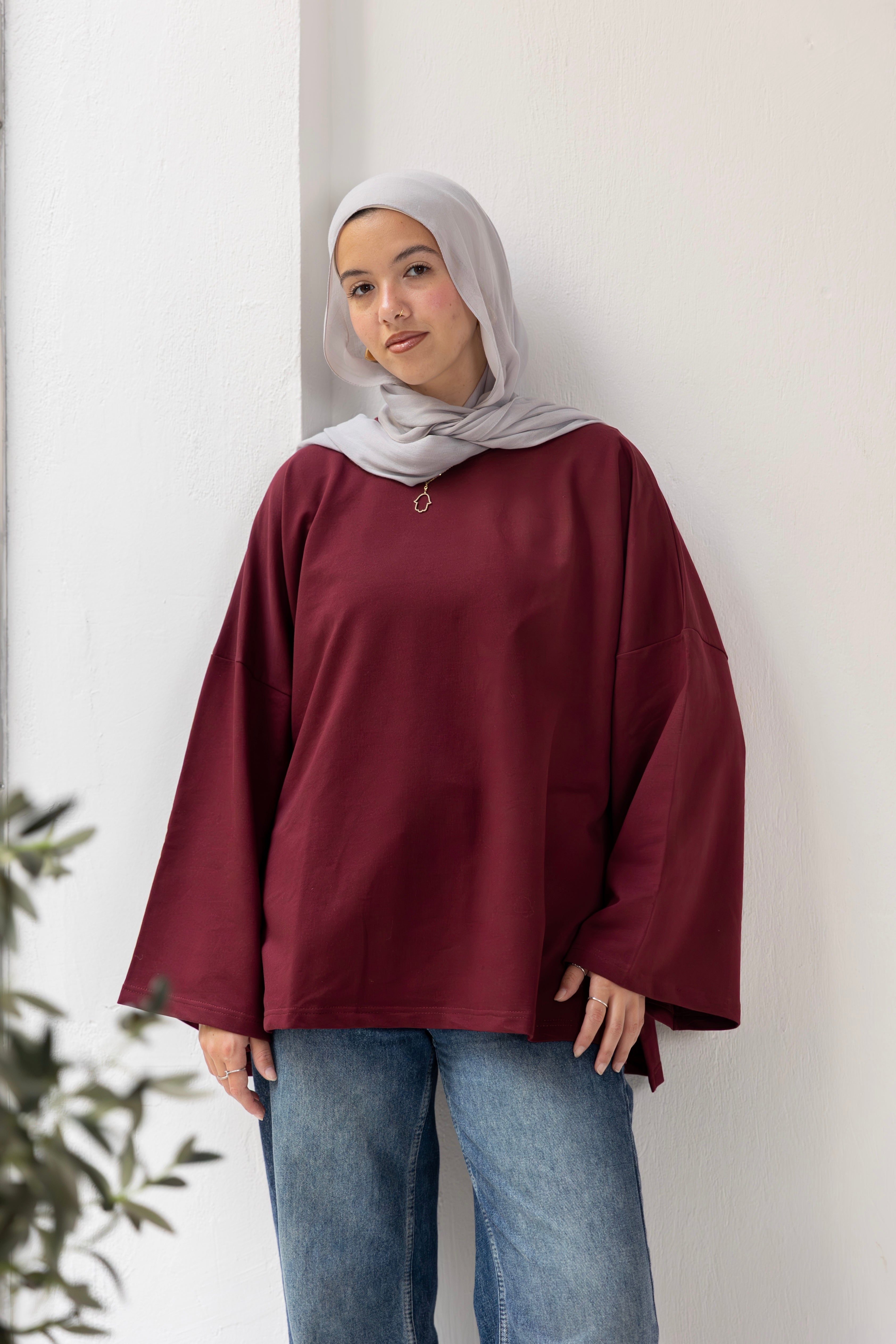 Canvas-tee burgundy