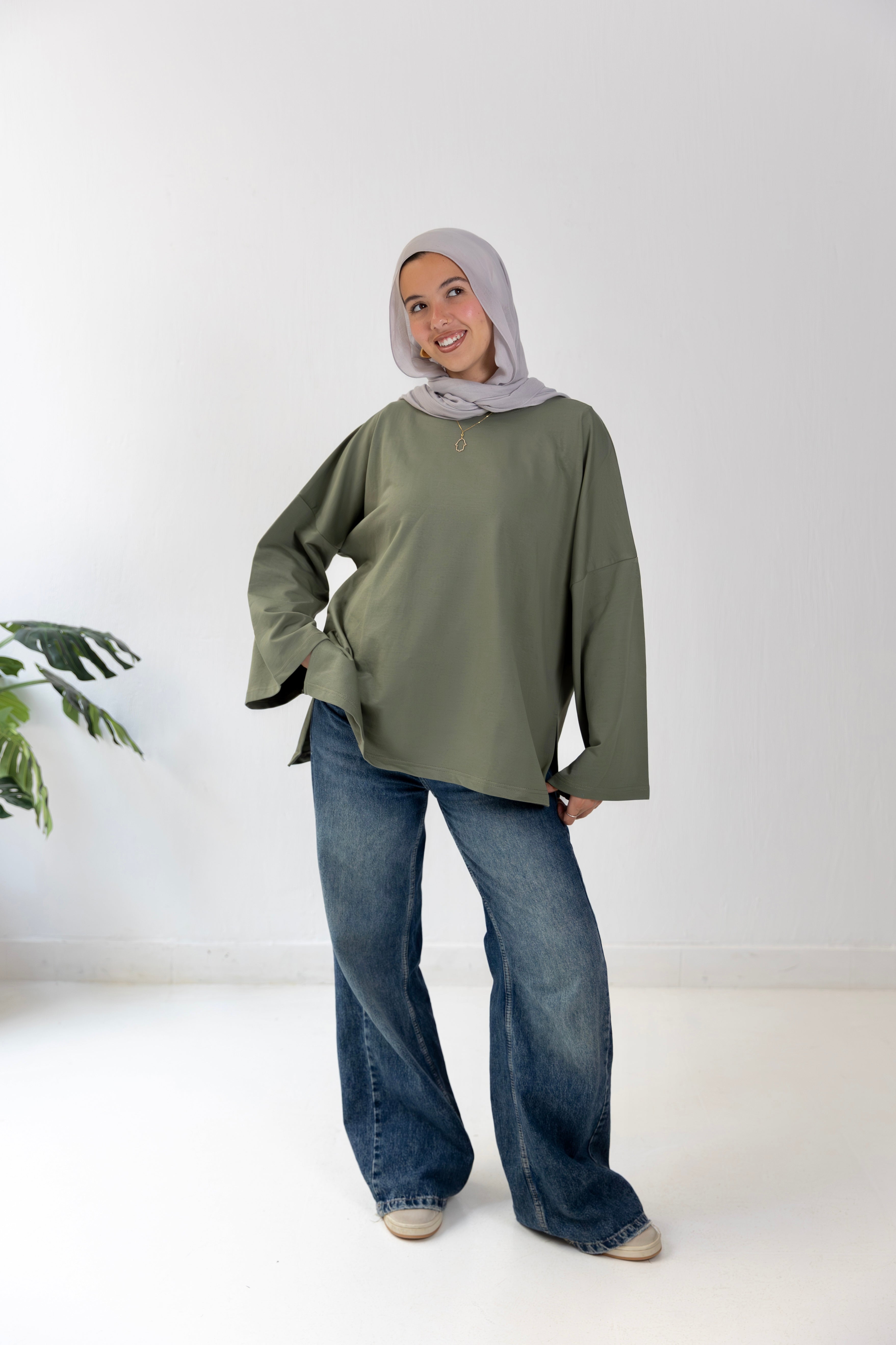 Canvas-tee  olive