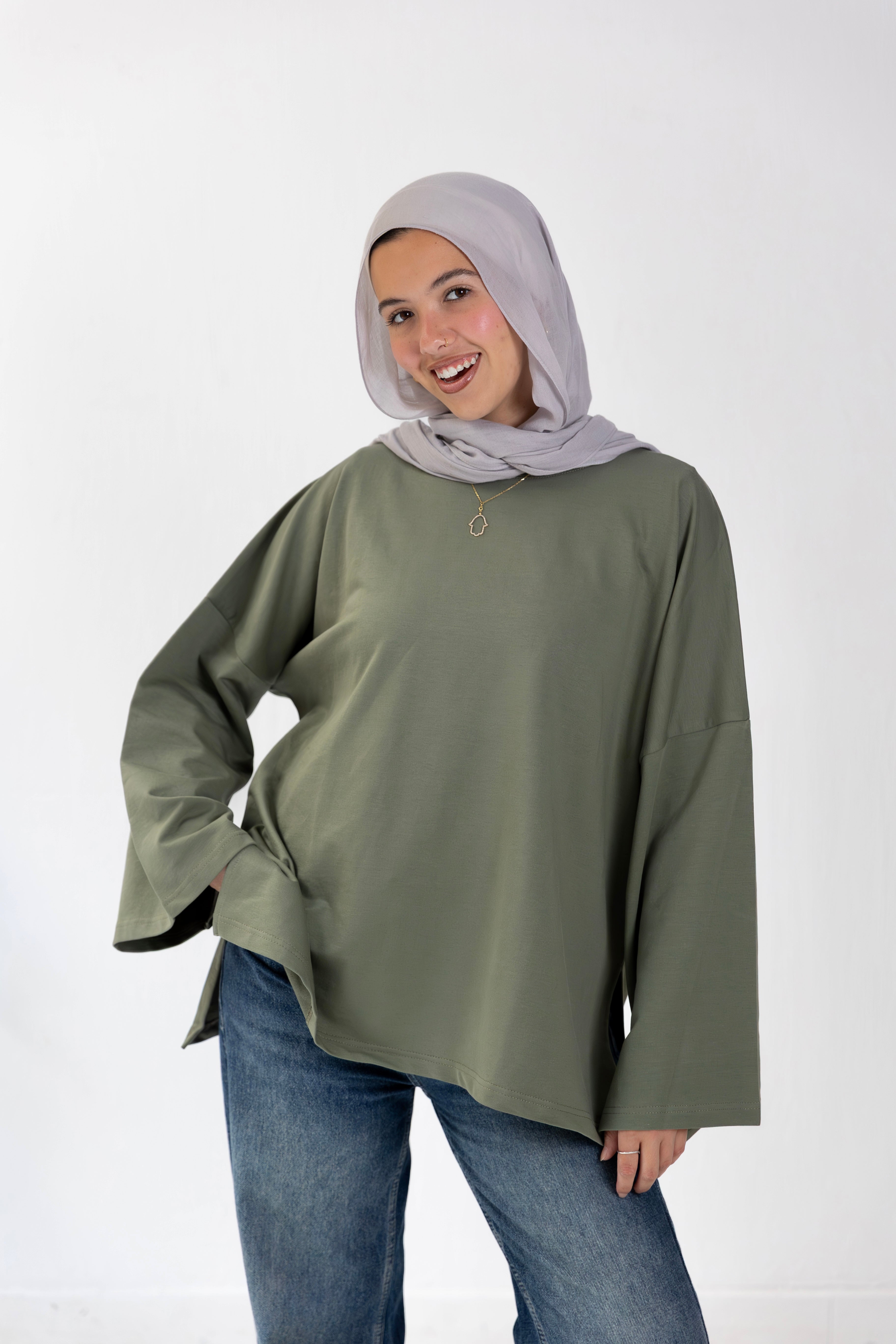 Canvas-tee  olive