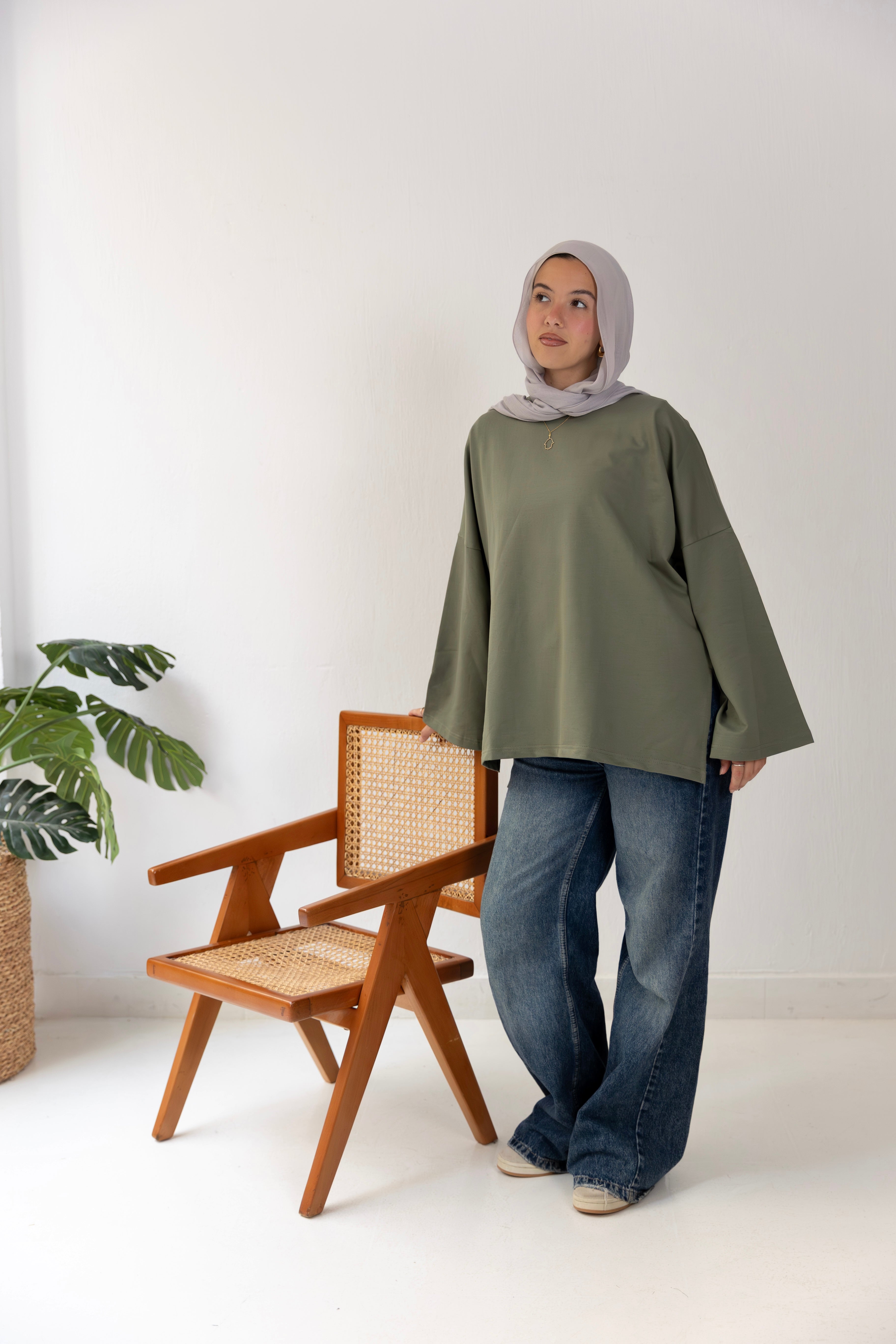 Canvas-tee  olive