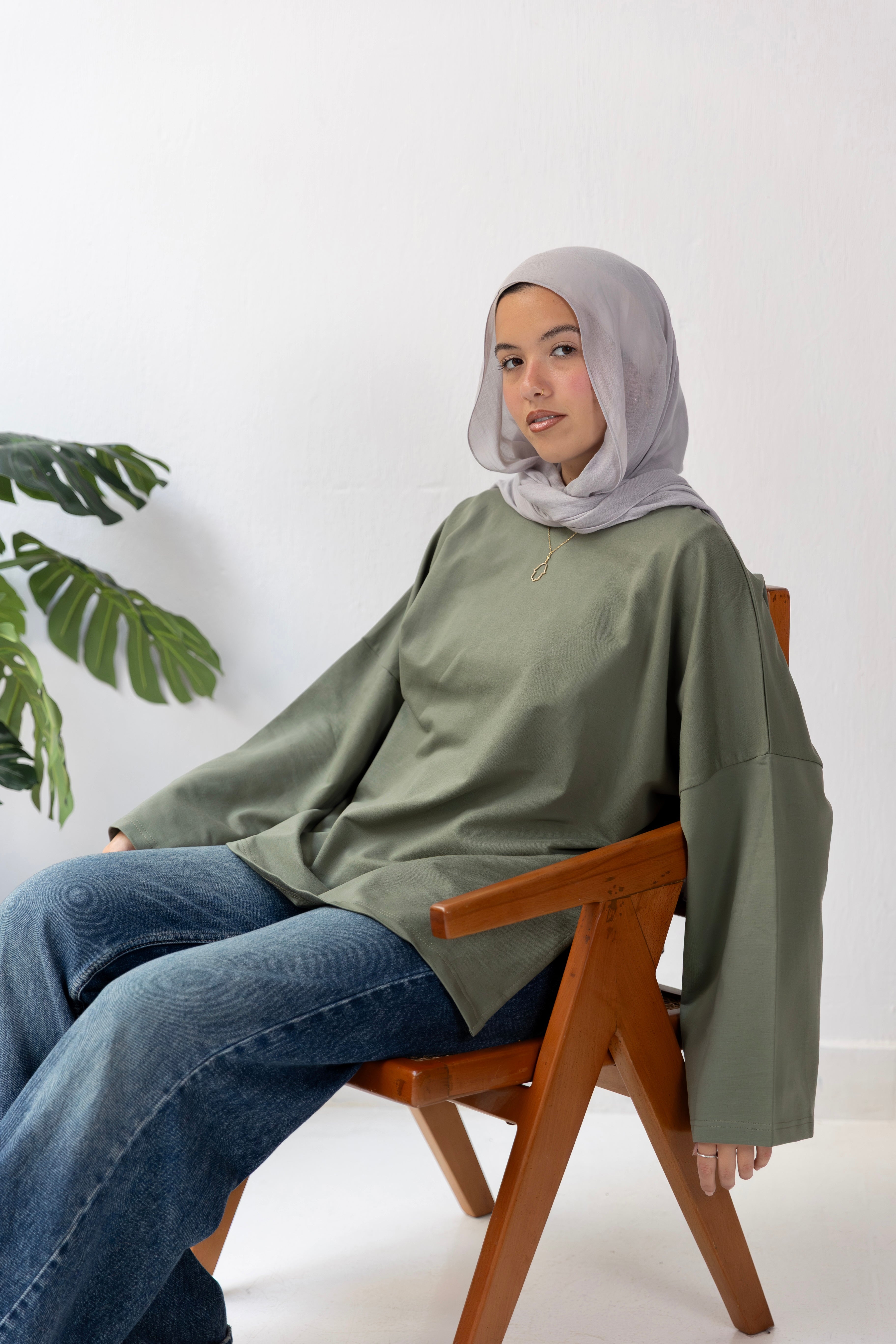 Canvas-tee  olive