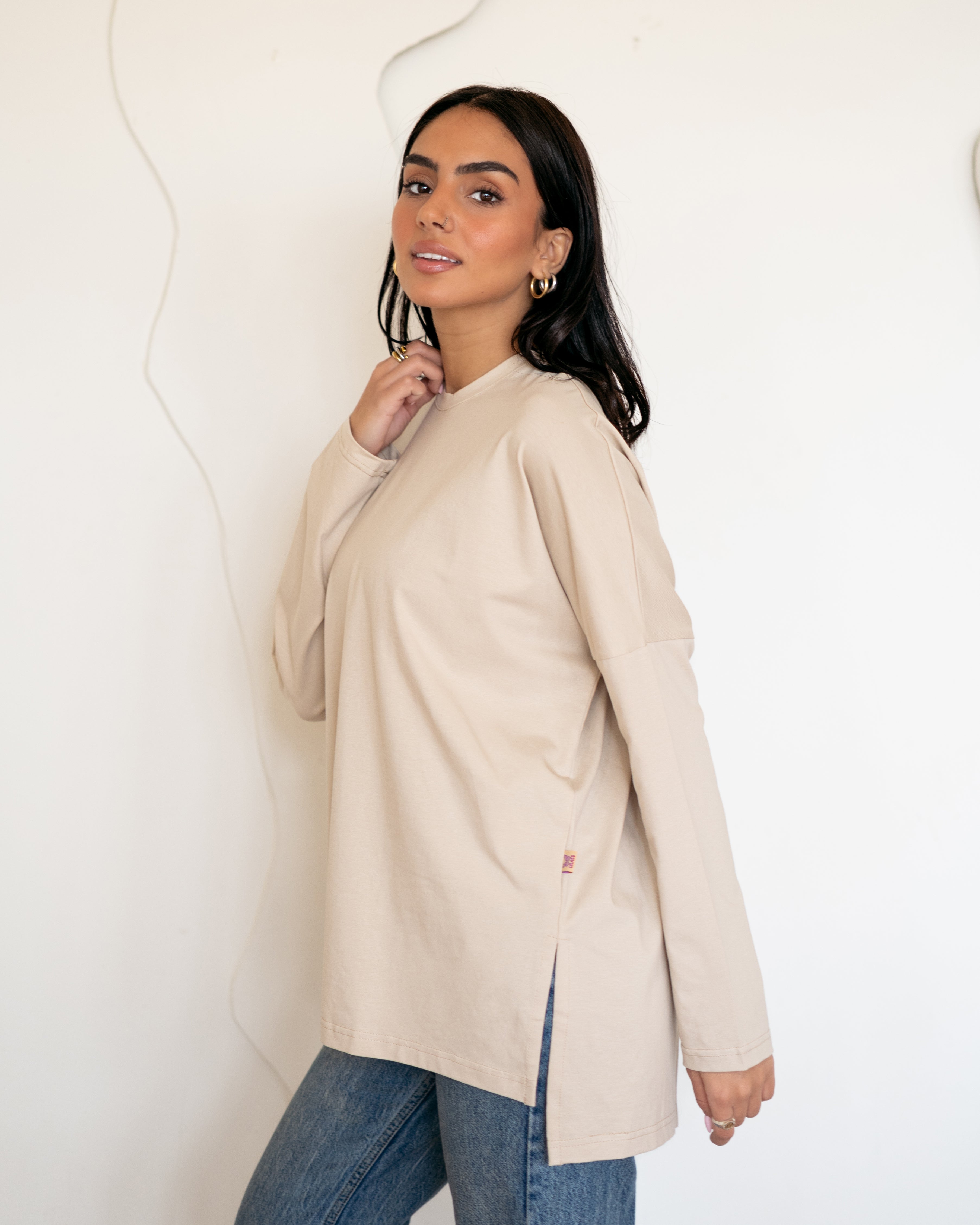 Premium cotton  T-shirts -Bisque