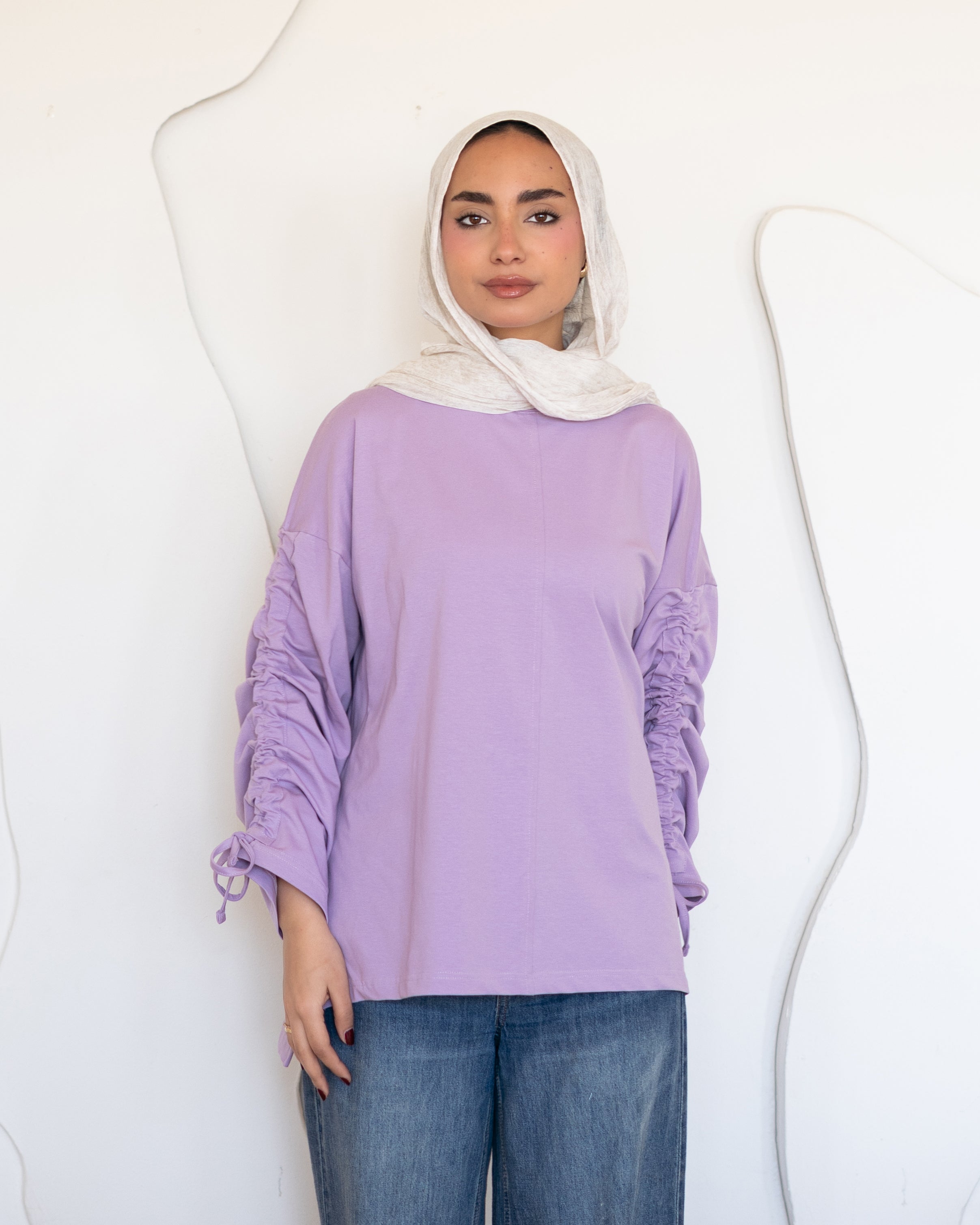 Graceful Ruffle T-shirt lilac