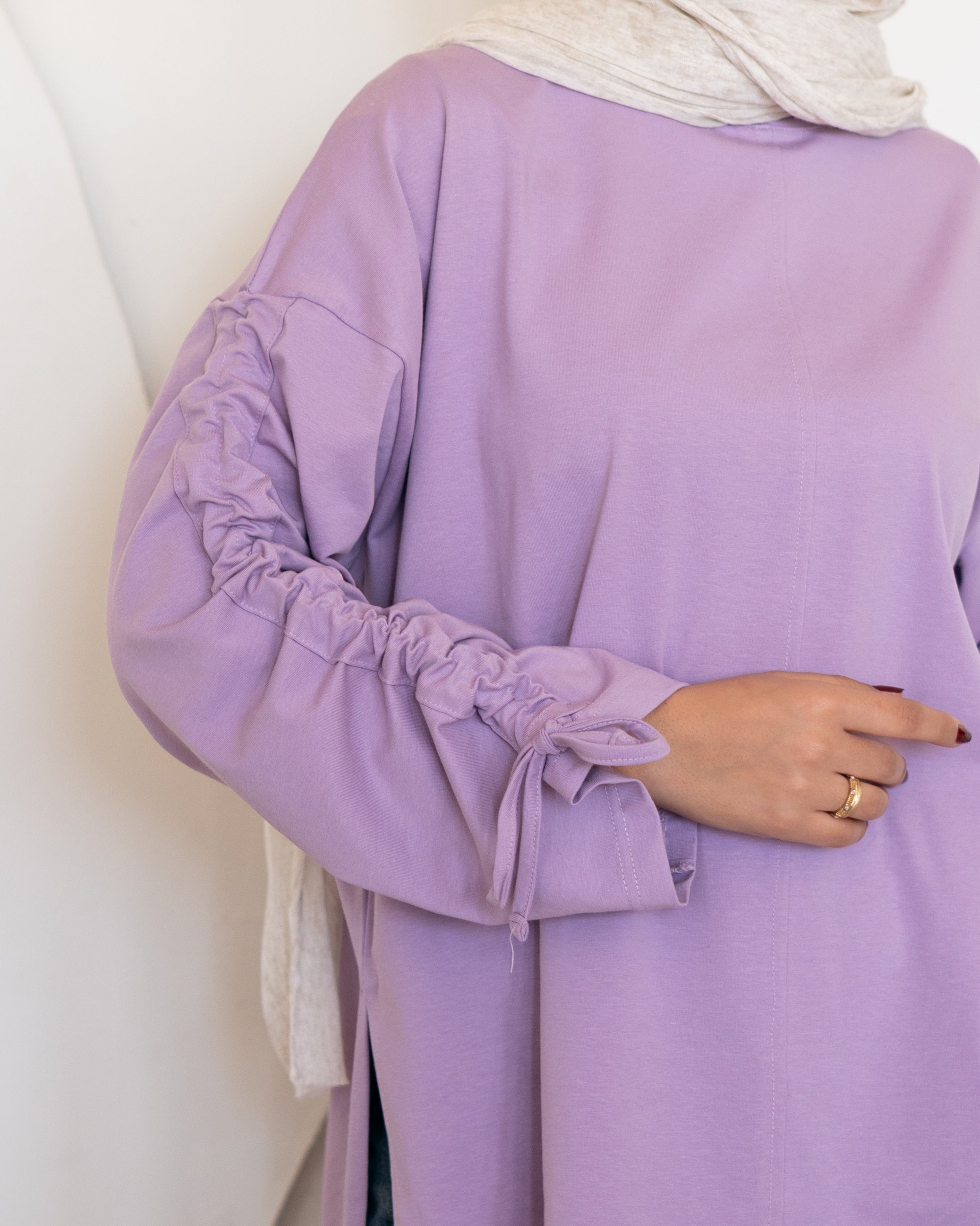 Graceful Ruffle T-shirt lilac