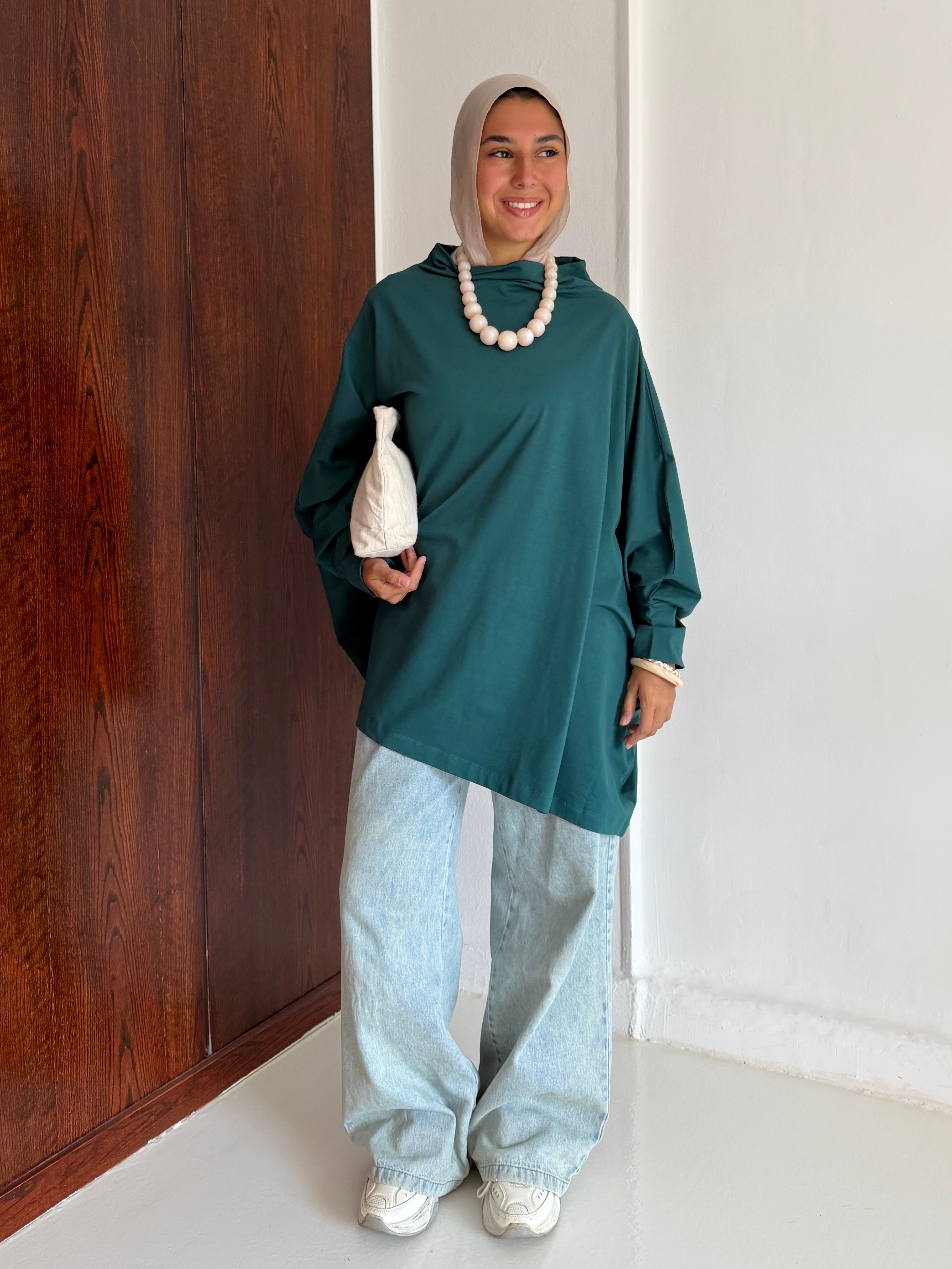 Timeless Oversized Tee -TEAL