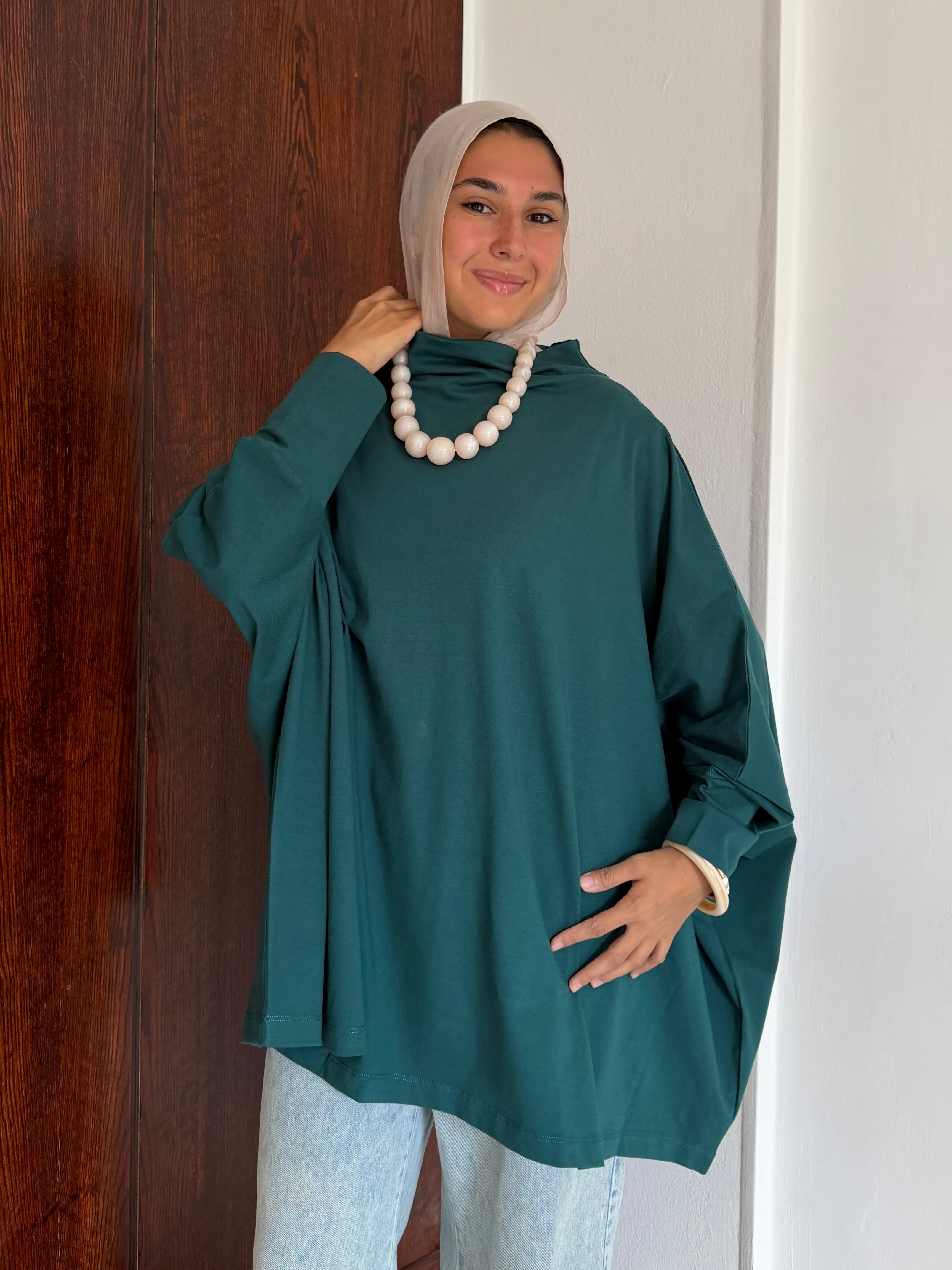 Timeless Oversized Tee -TEAL
