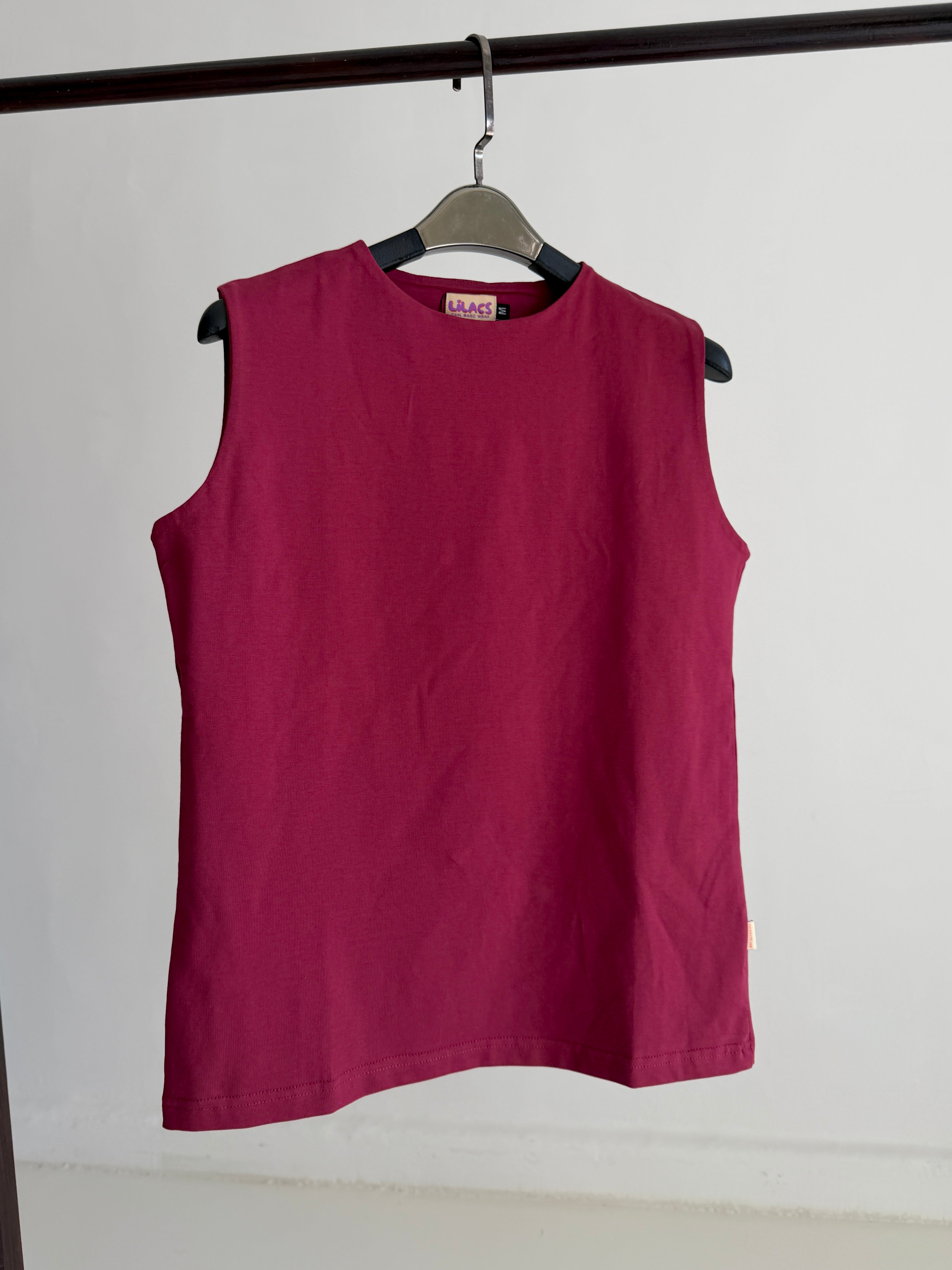 Plain Basic Top- maroon