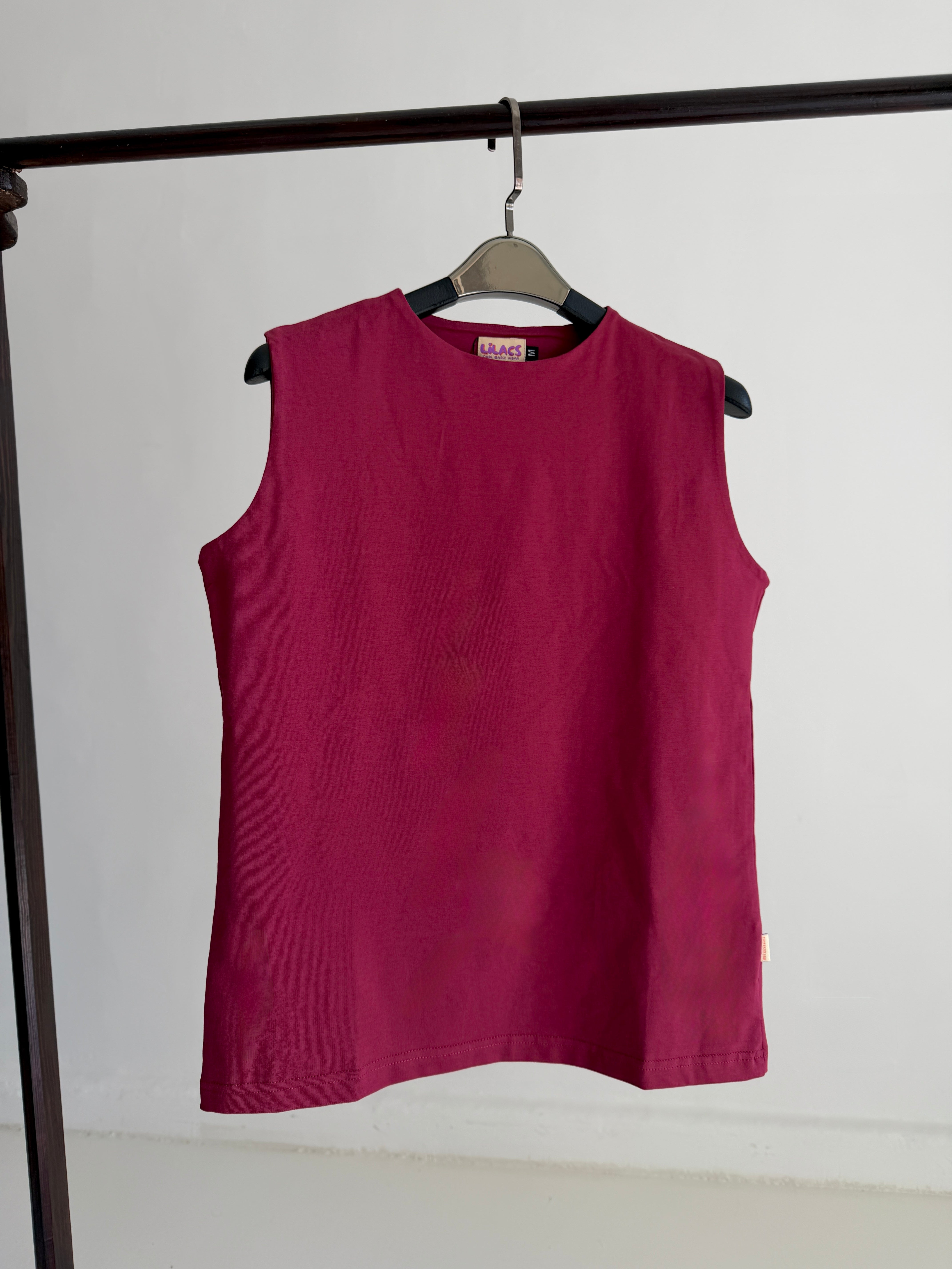 Plain Basic Top- maroon