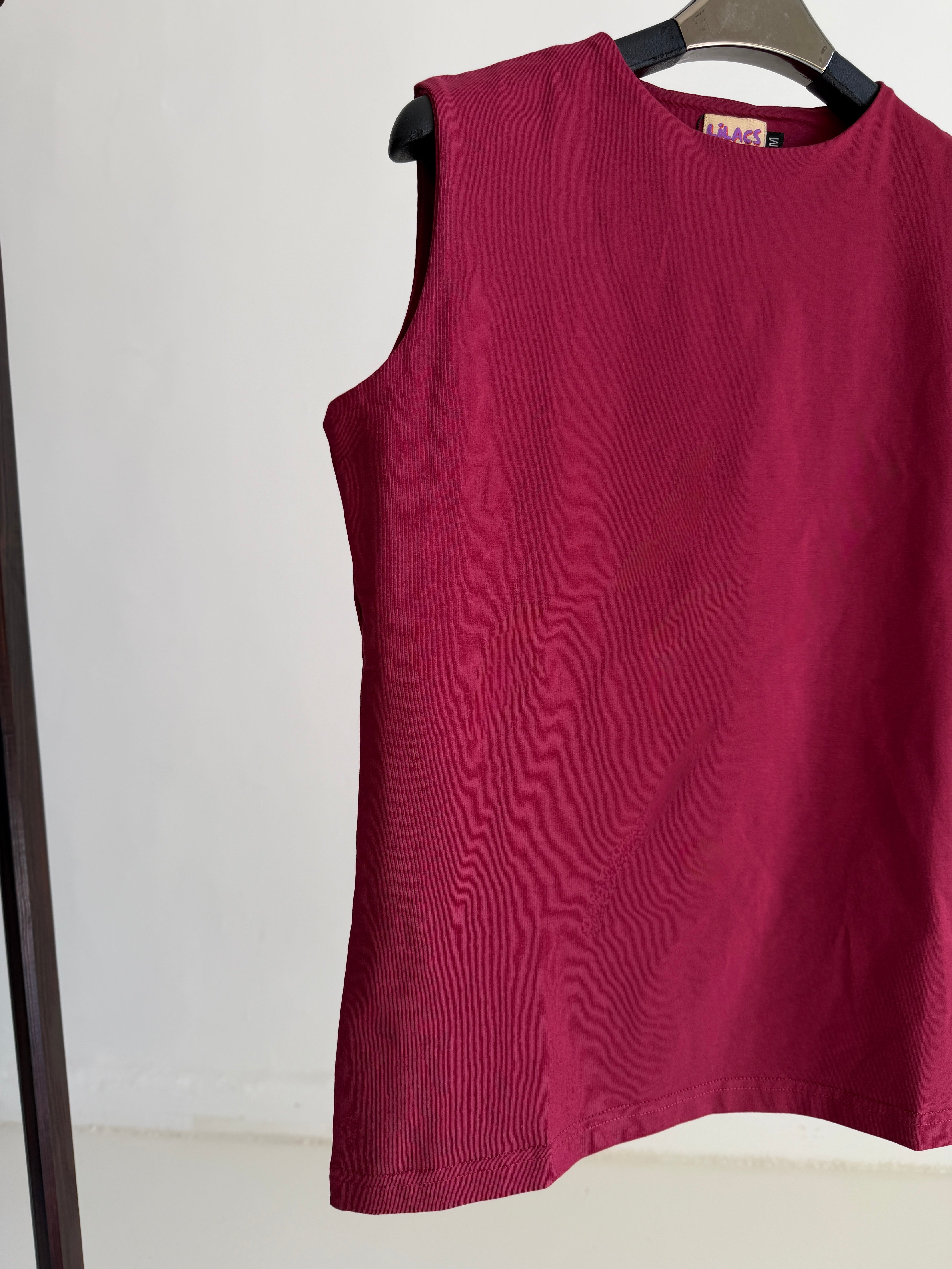 Plain Basic Top- maroon
