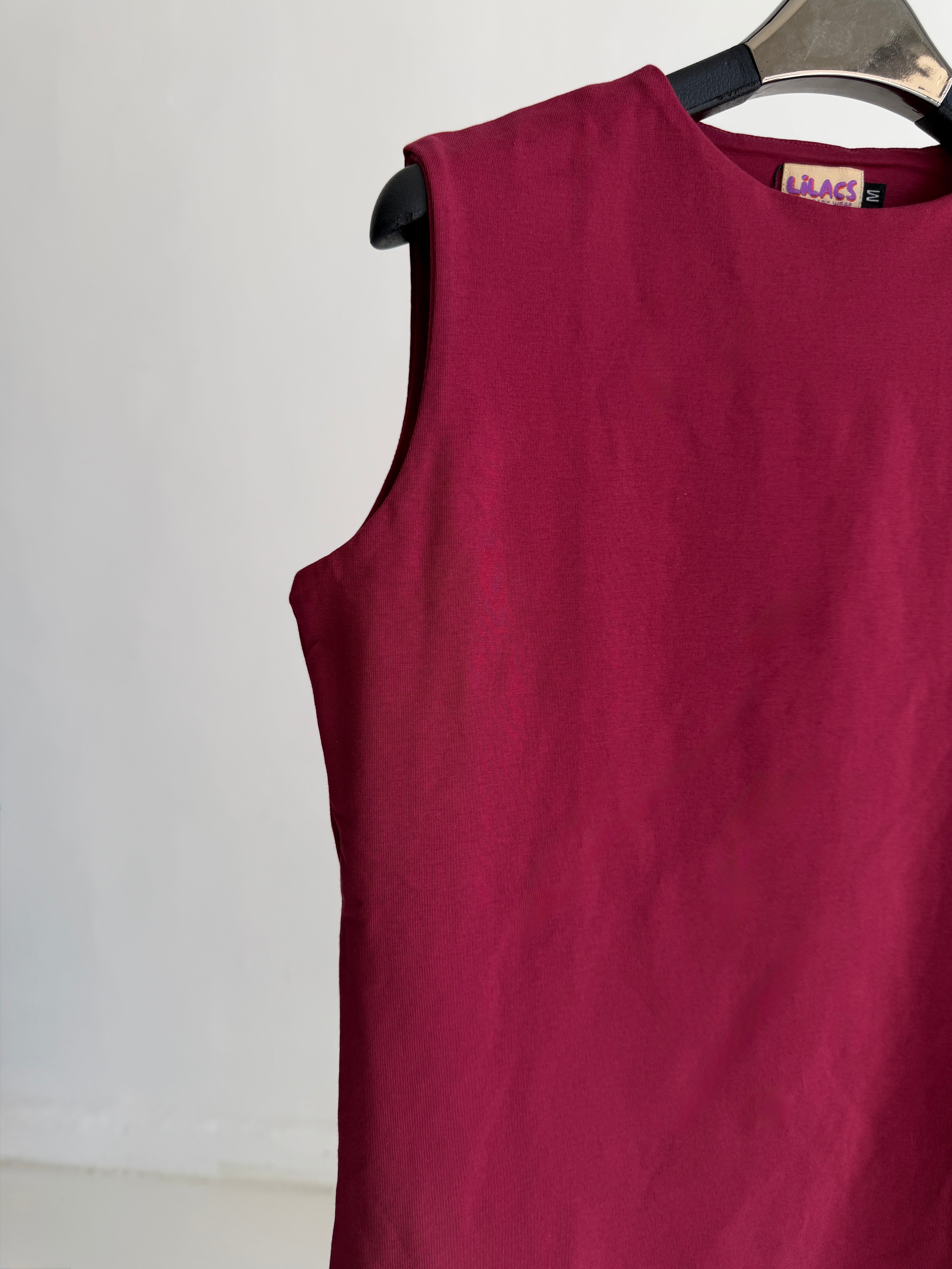 Plain Basic Top- maroon