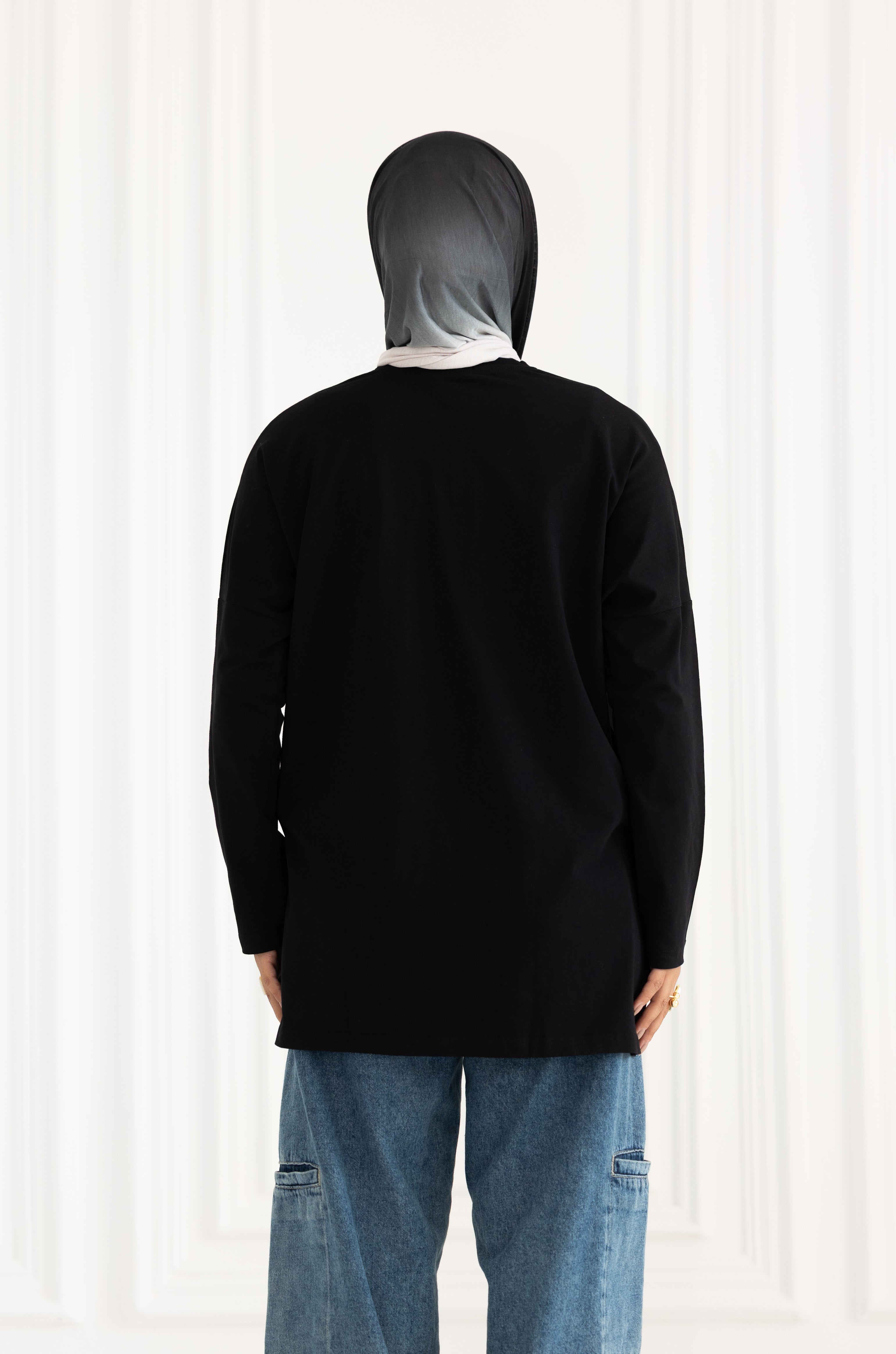 Premium cotton T-shirts -Black Curve