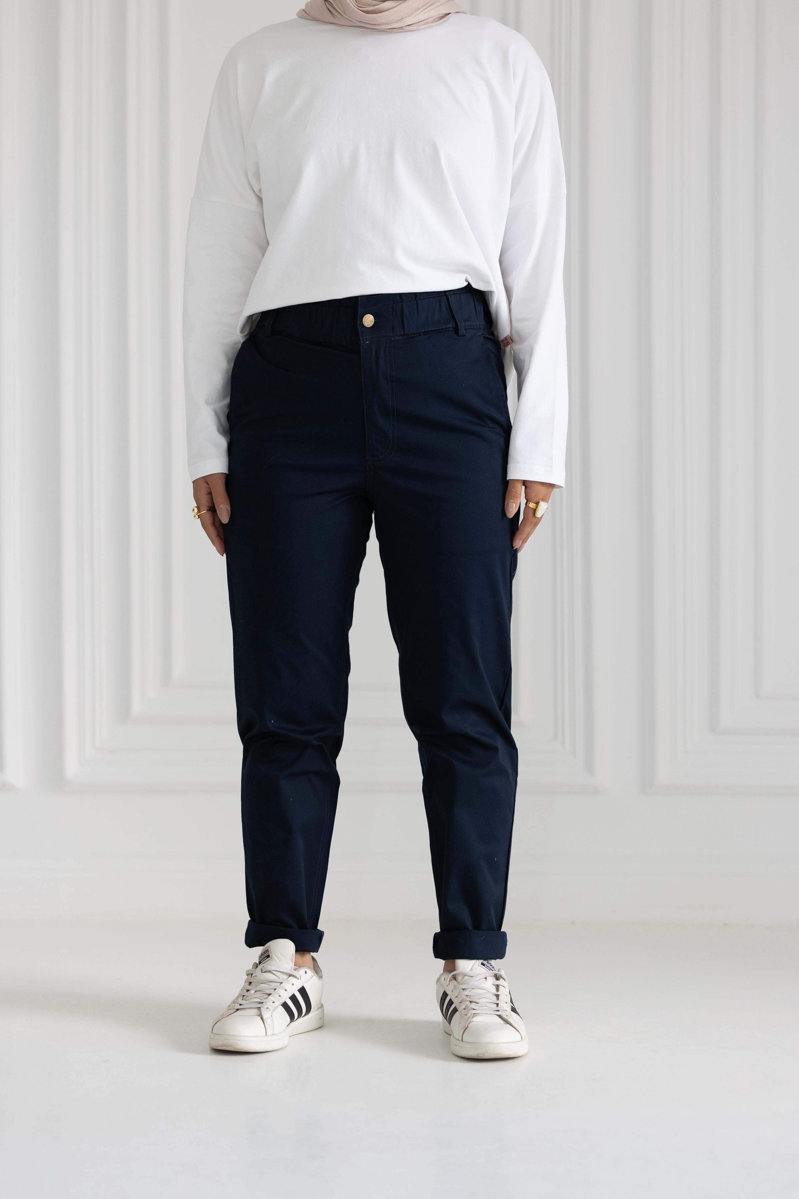 Waist Up Pants - Navy