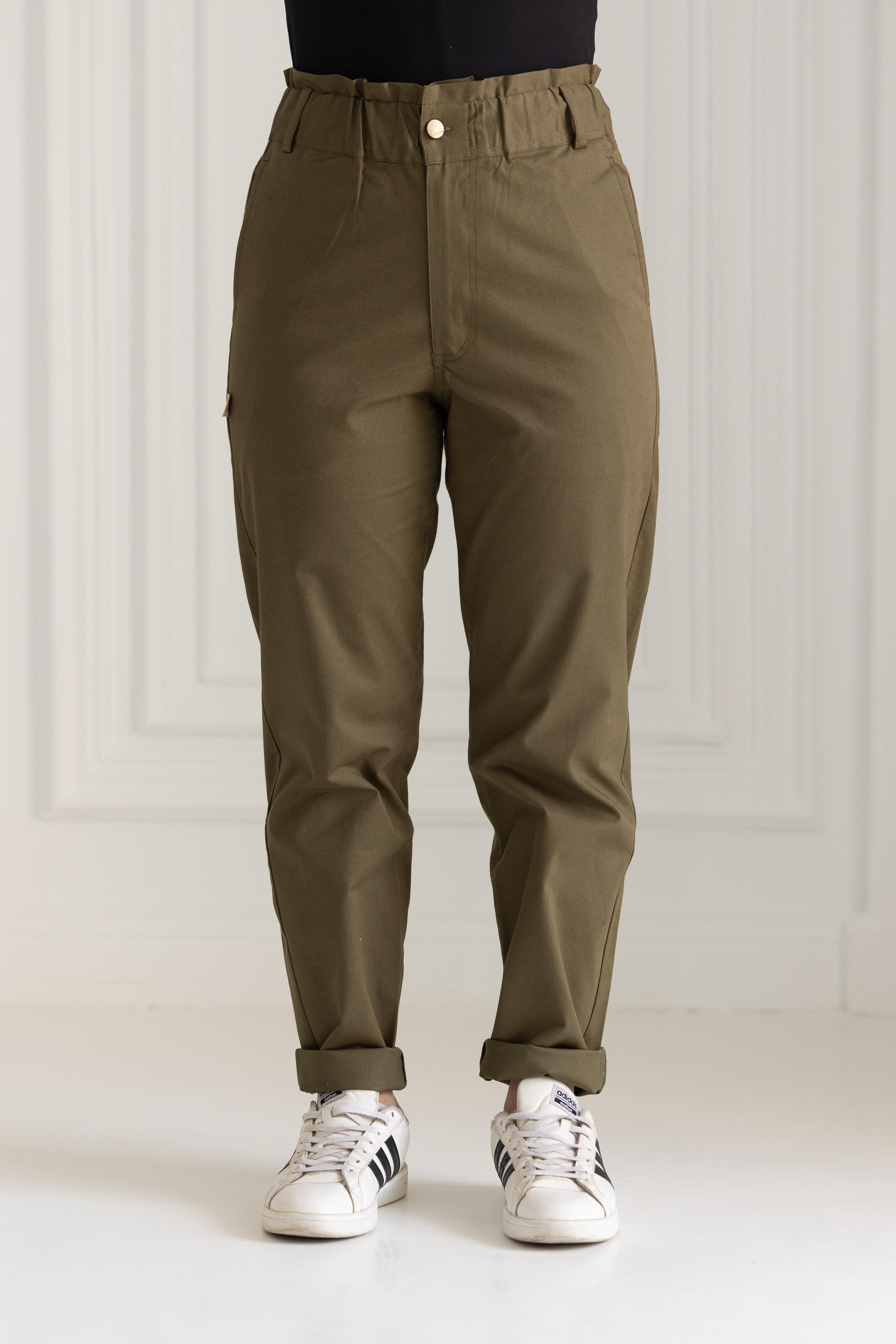 Waist Up Pants - Olive