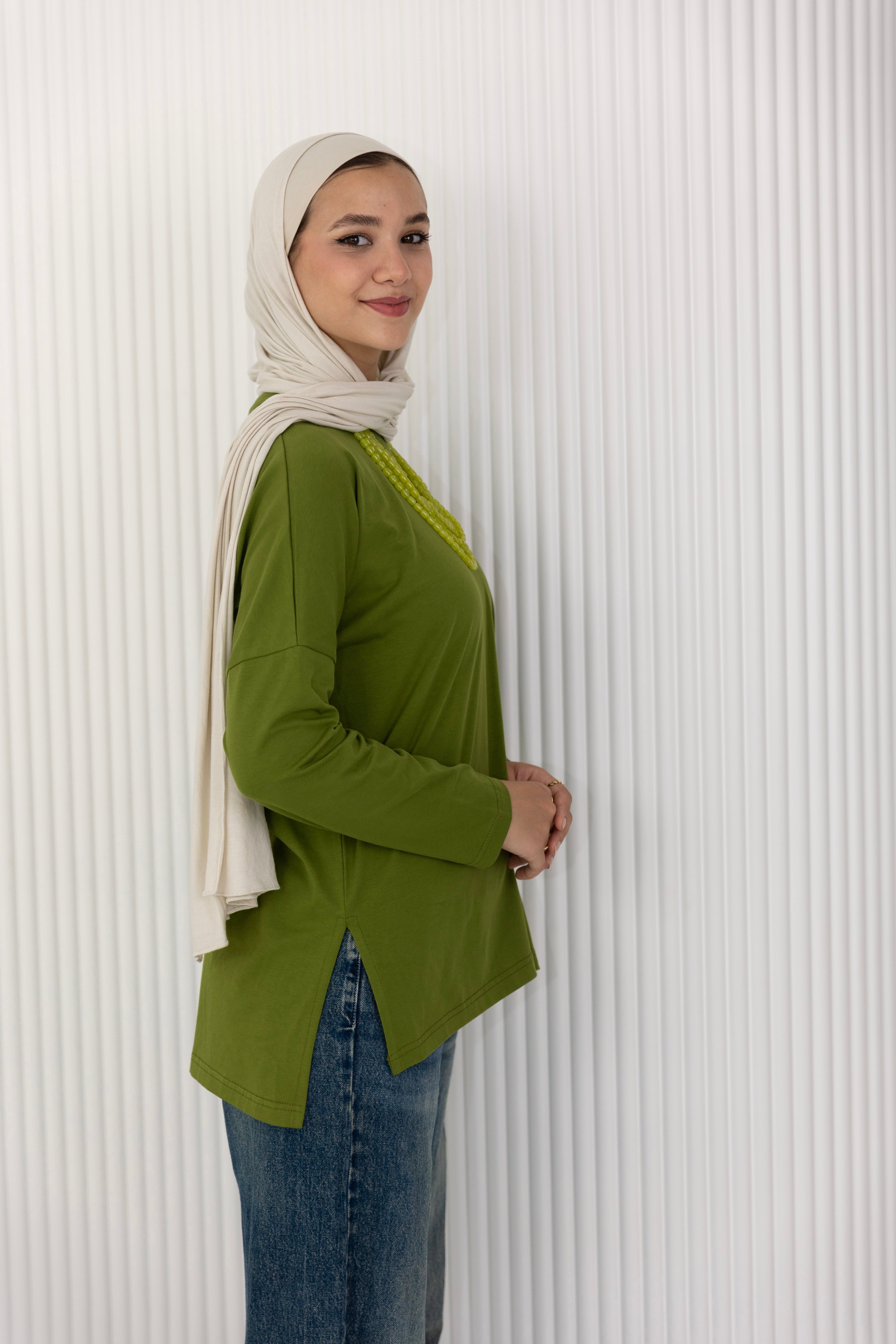 Premium cotton  T-shirts -Olive