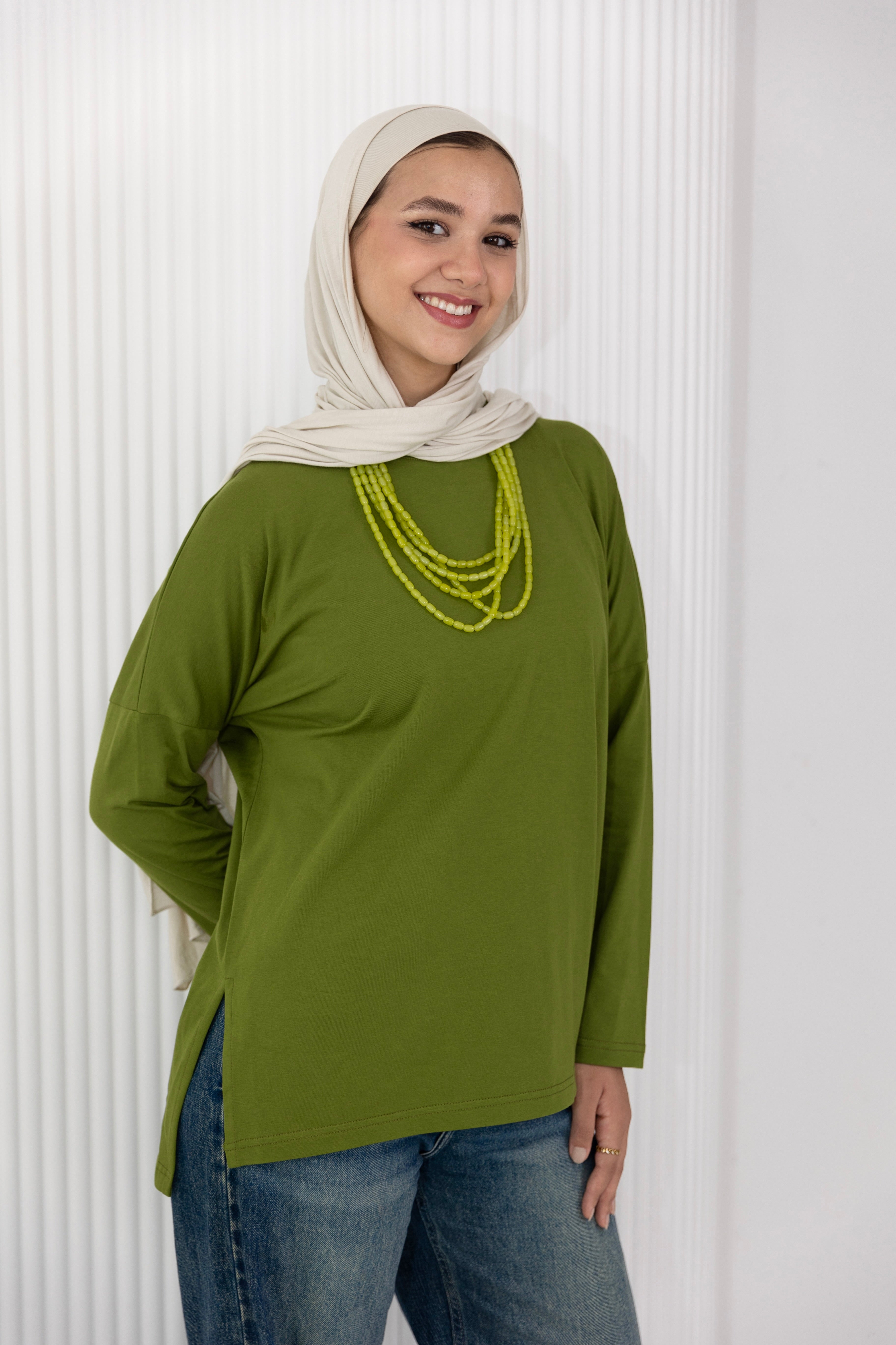 Premium cotton  T-shirts -Olive