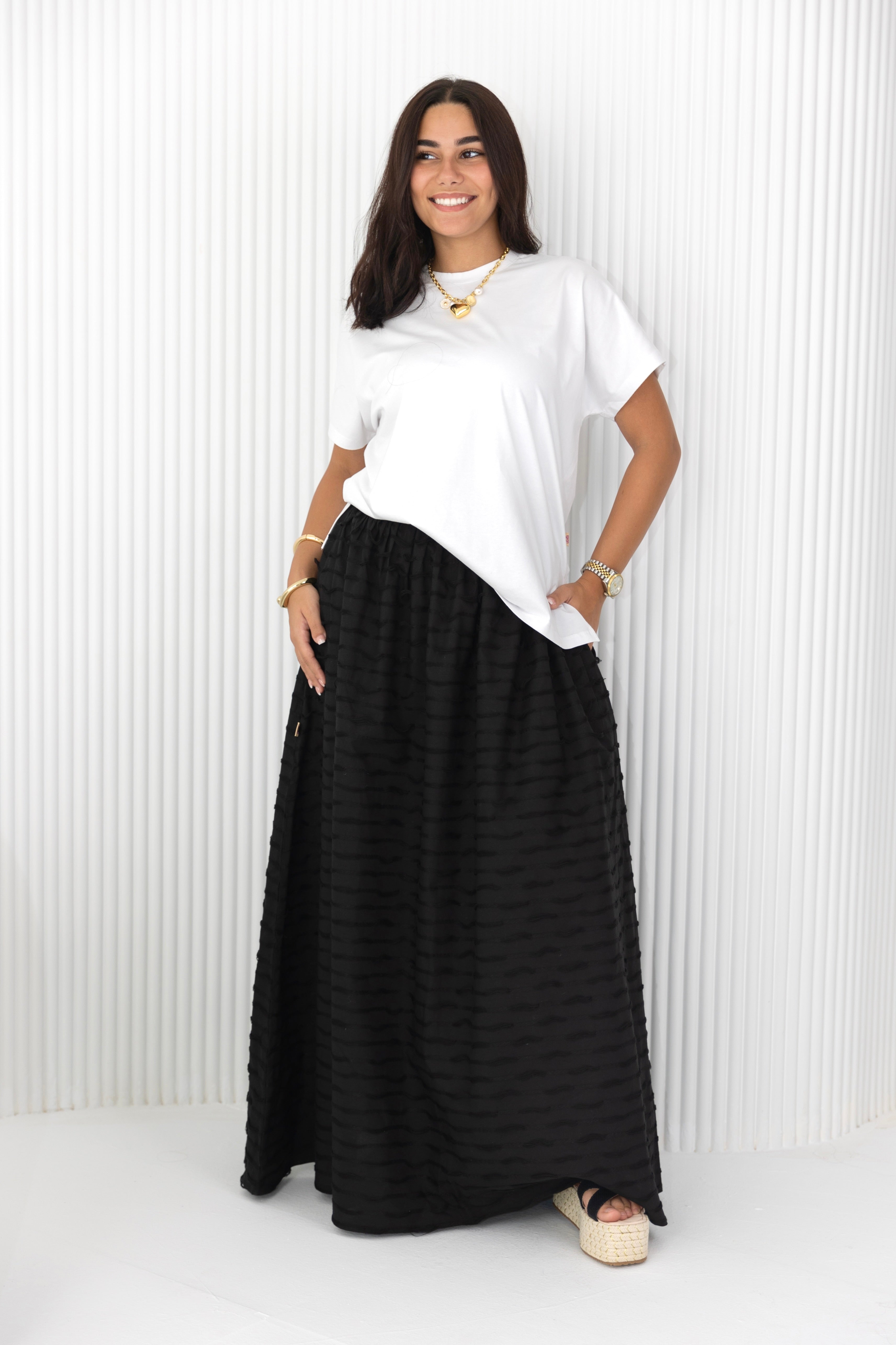 Noir Flowy Skirt