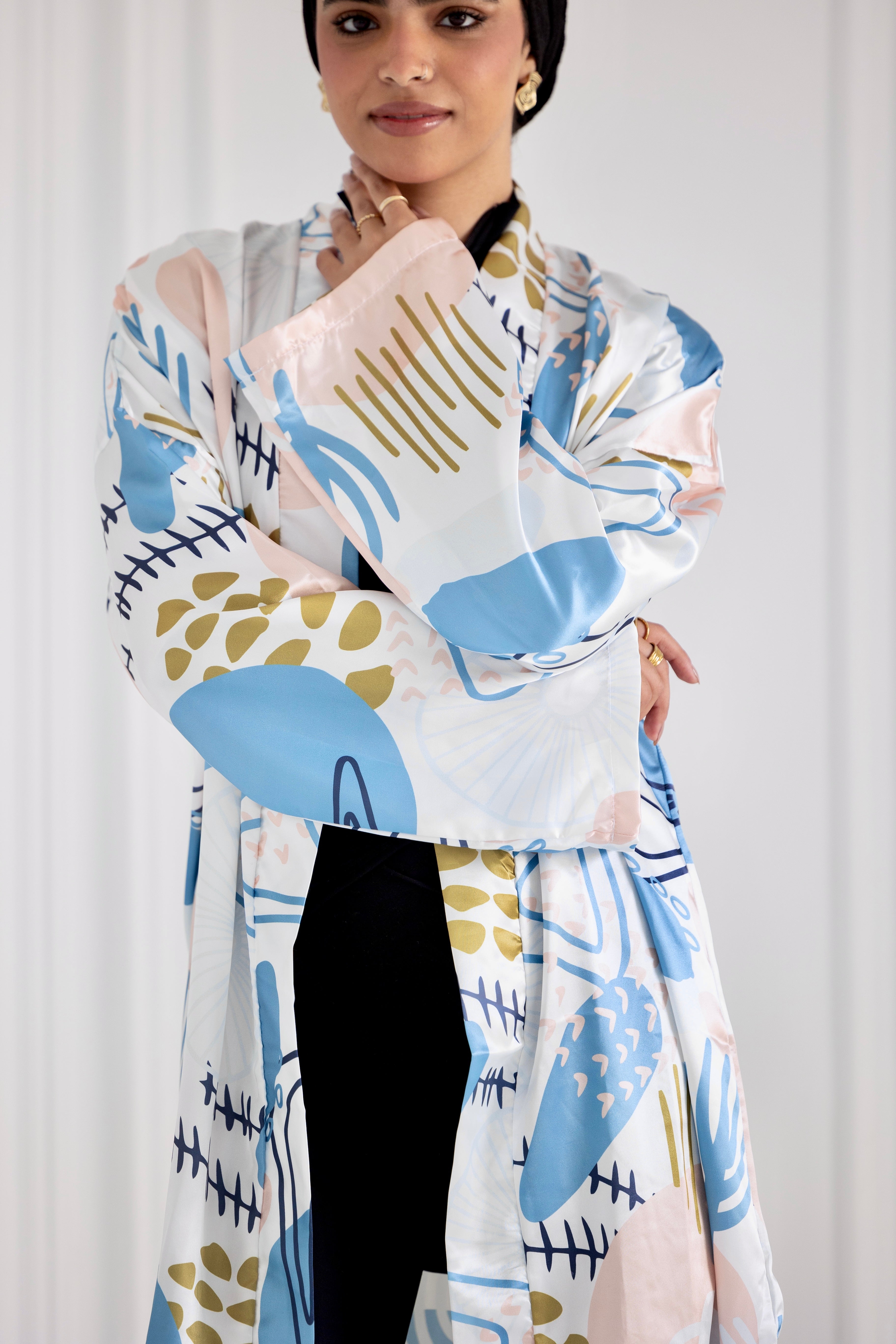 Pearl Ocean Blue kimono