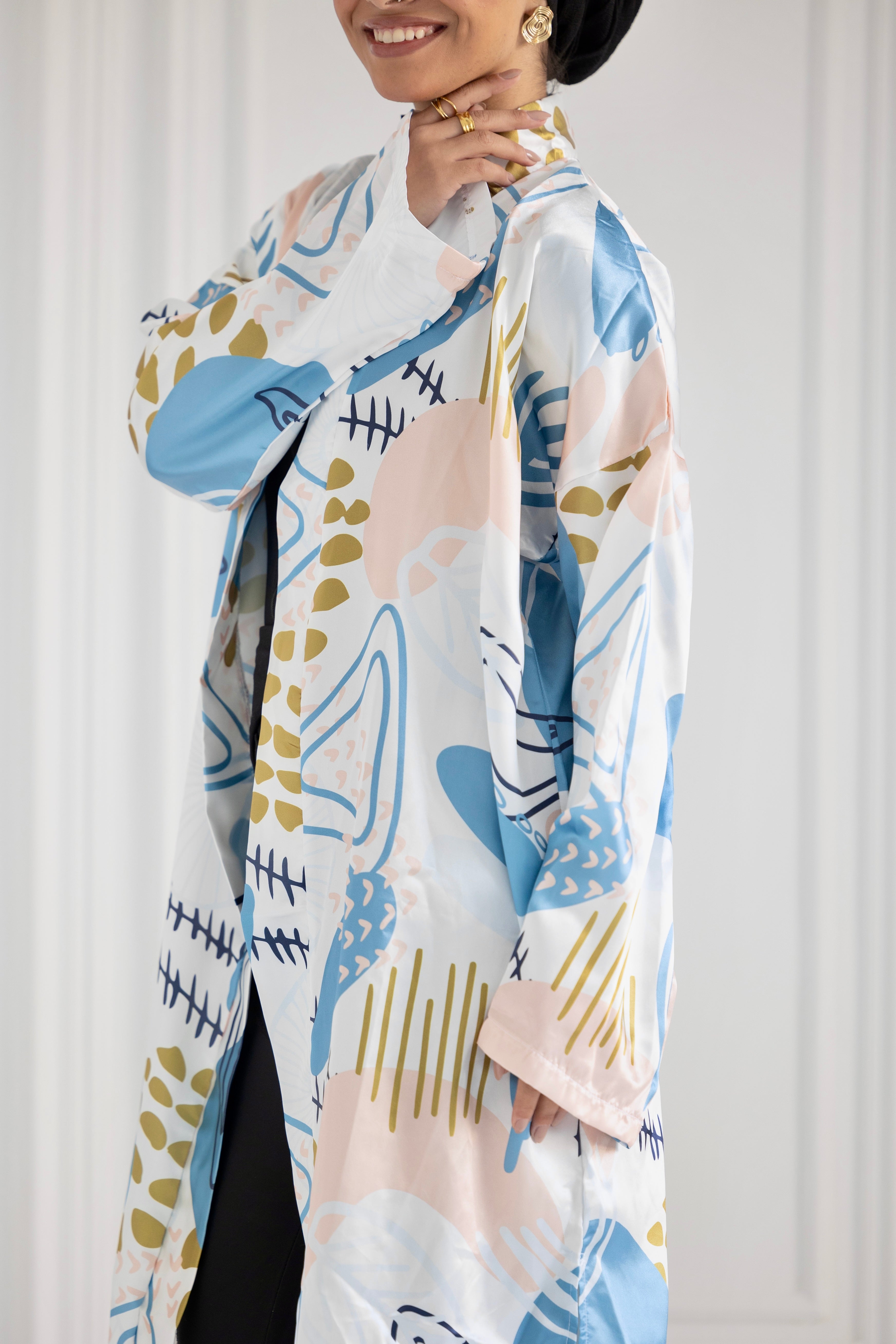 Pearl Ocean Blue kimono