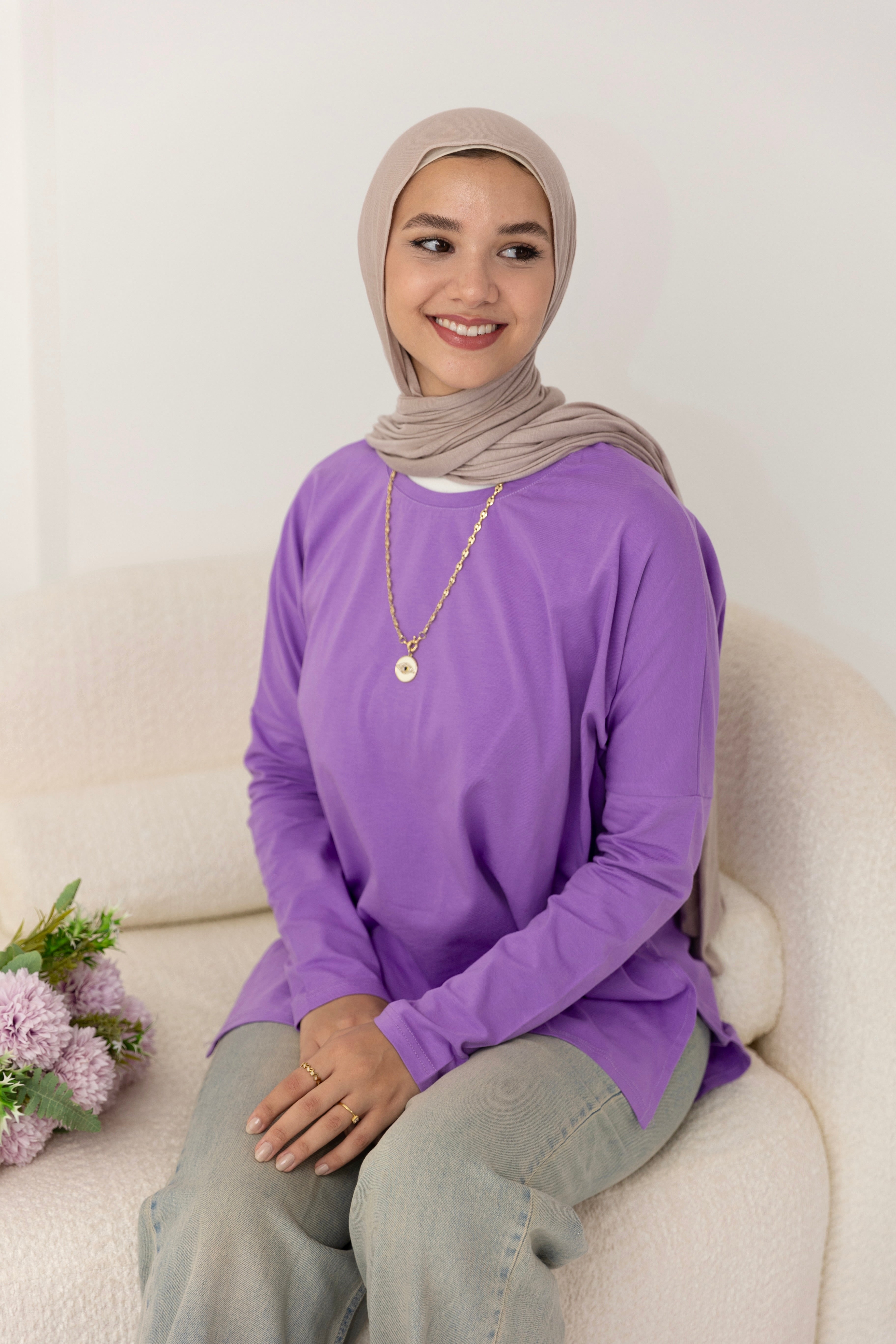 Premium cotton T-shirts -Magic lilac
