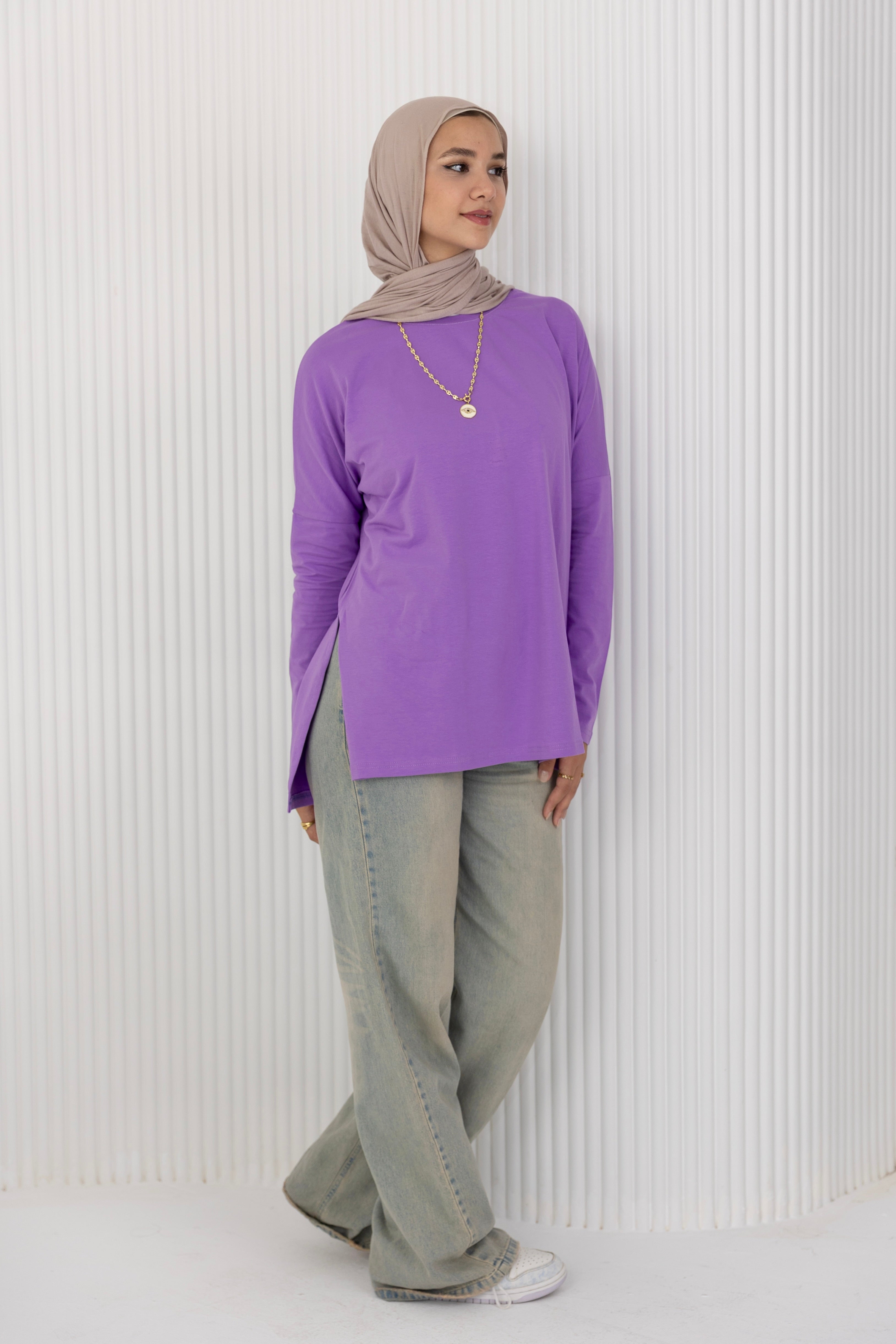 Premium cotton T-shirts -Magic lilac