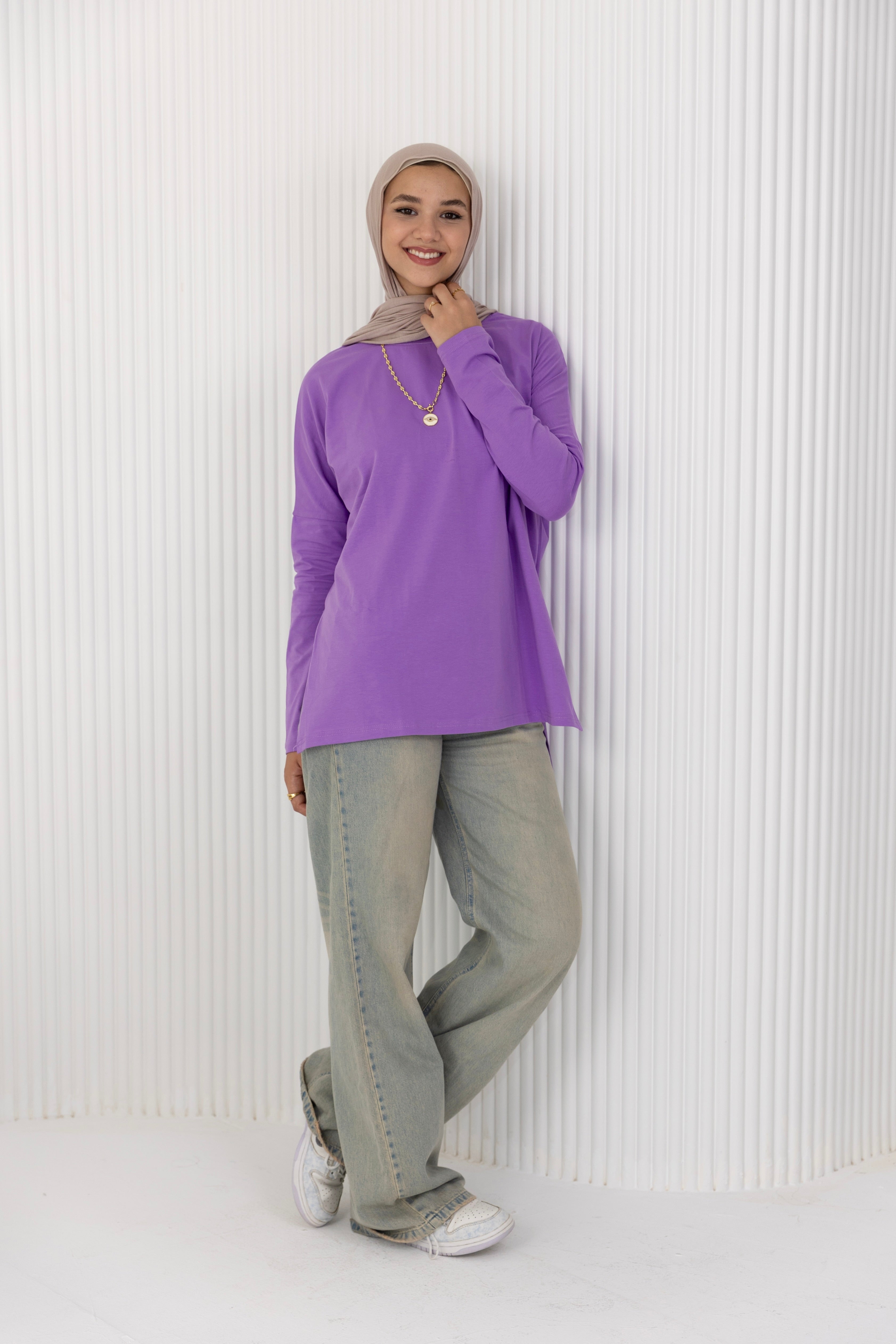Premium cotton T-shirts -Magic lilac