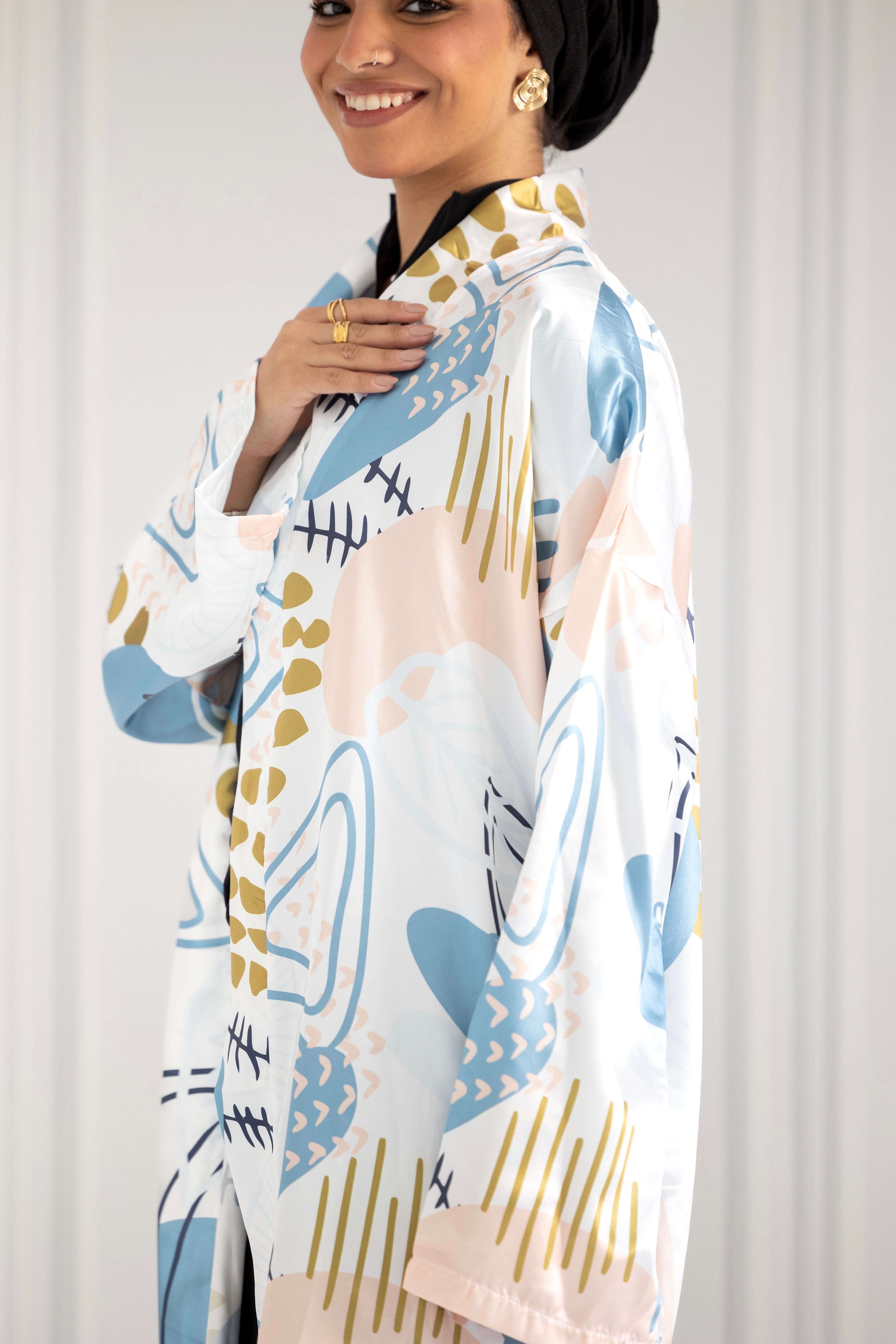 Pearl Ocean Blue kimono