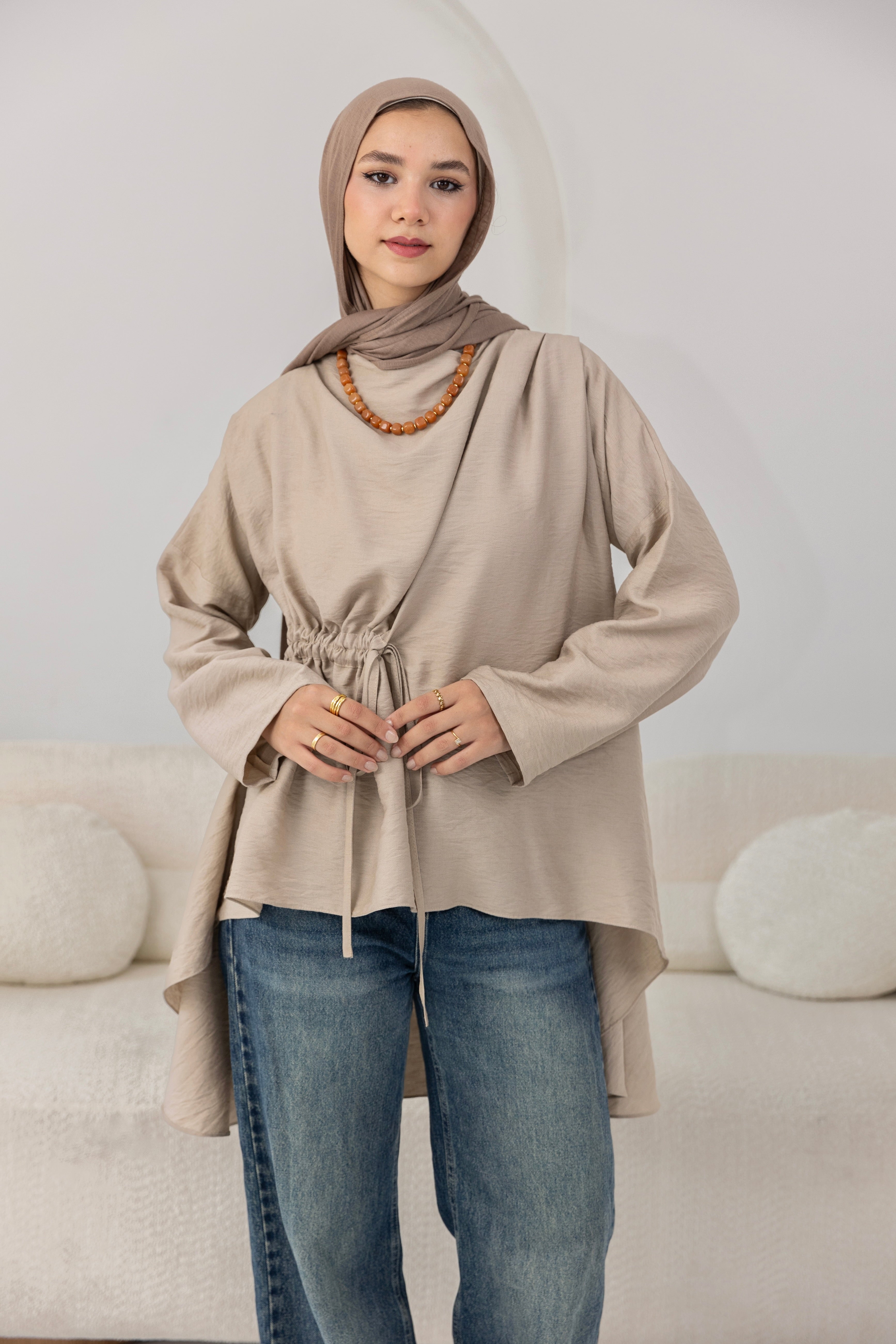 Soft Drape Tie-Top