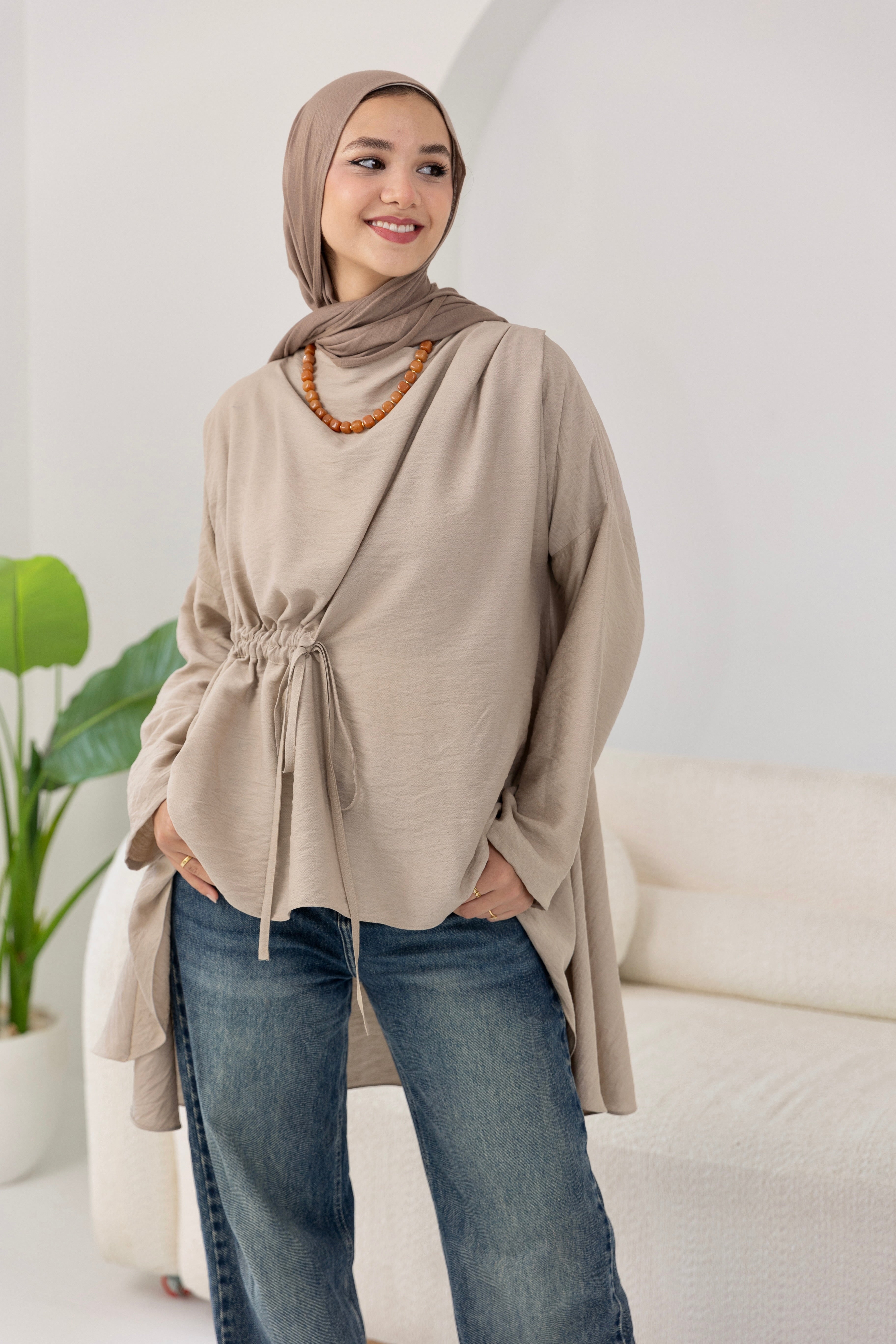 Soft Drape Tie-Top