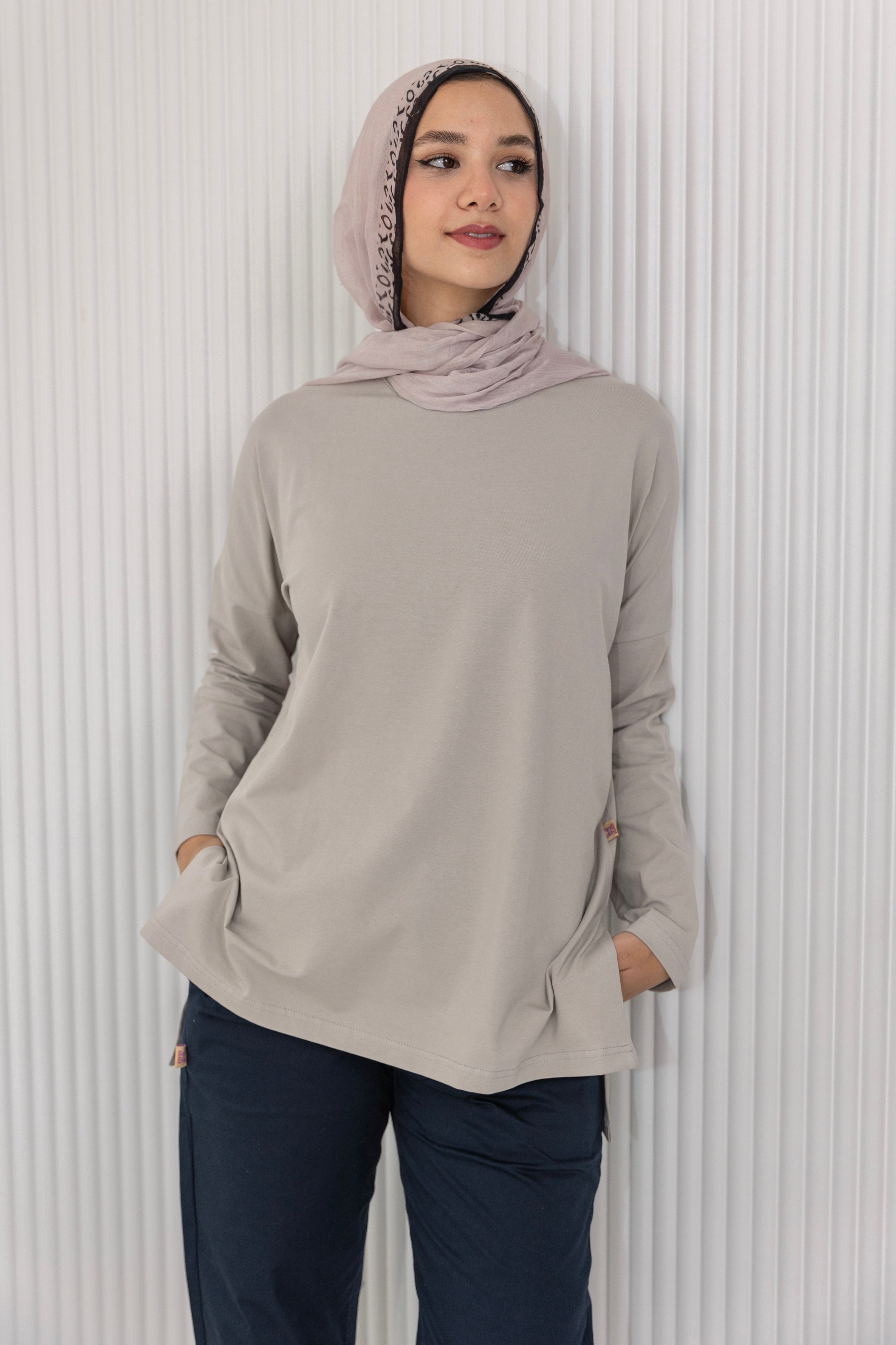 Premium cotton  T-shirts -Light gray