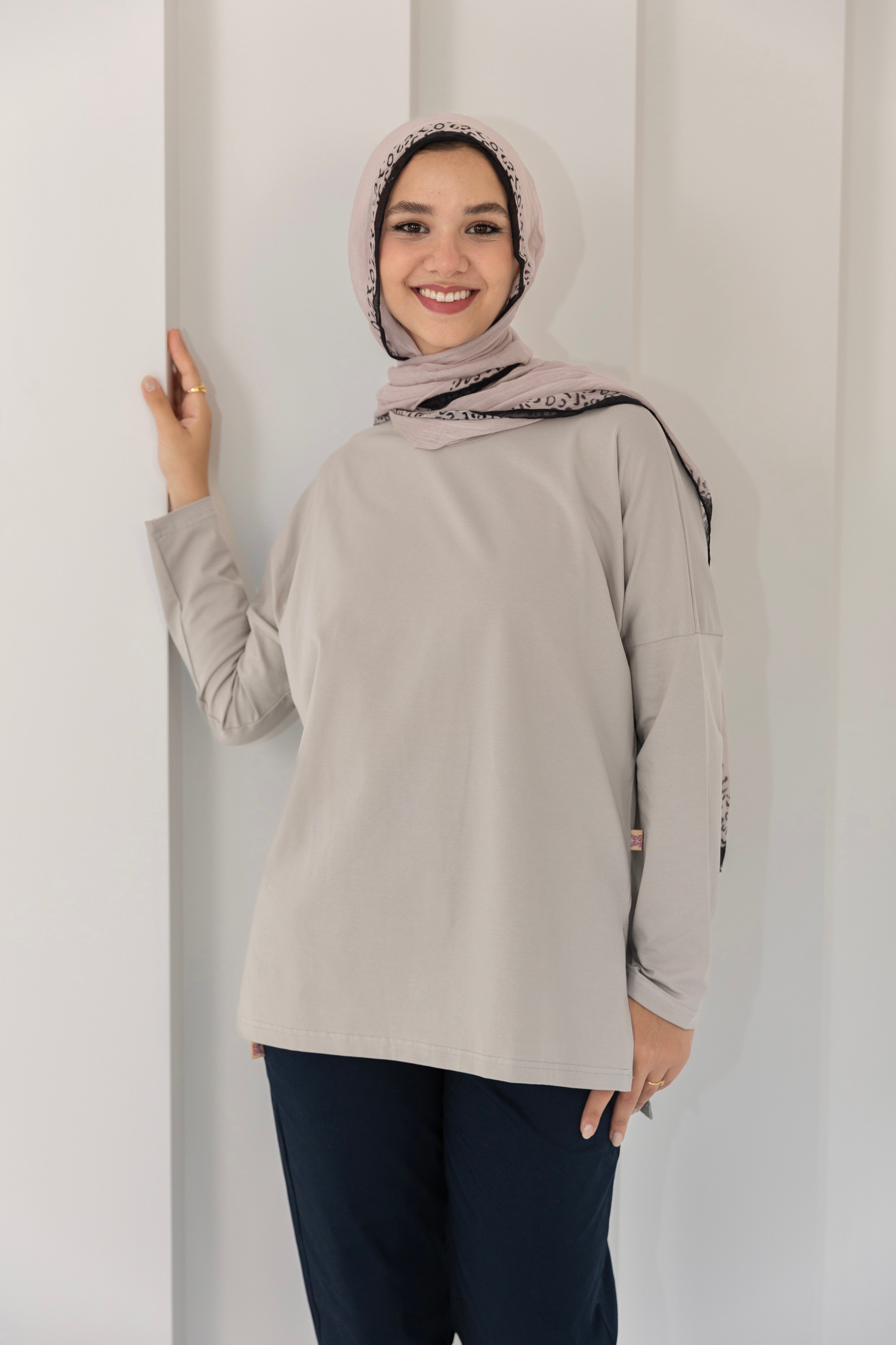 Premium cotton  T-shirts -Light gray