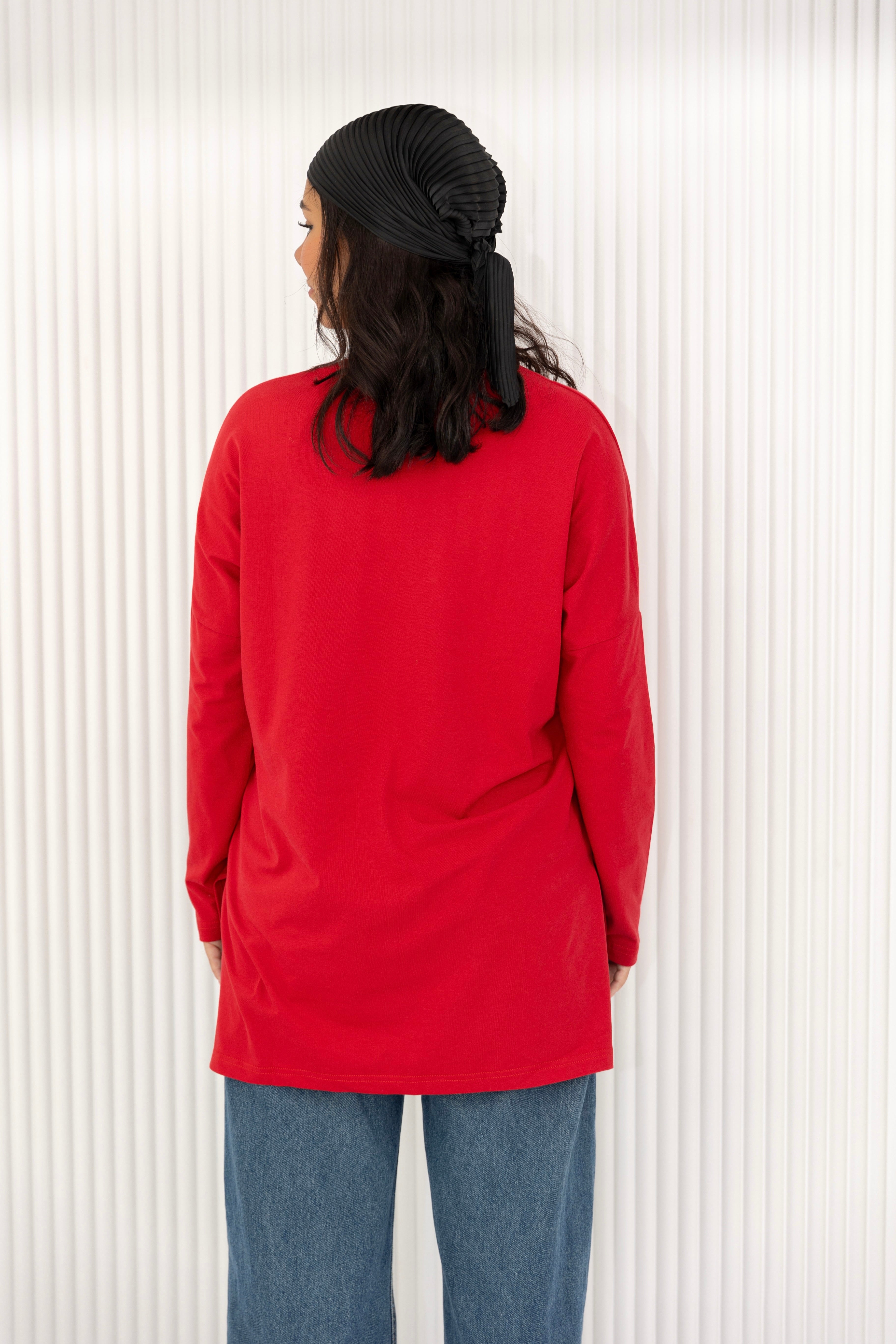 Premium cotton  T-shirts - cherry red