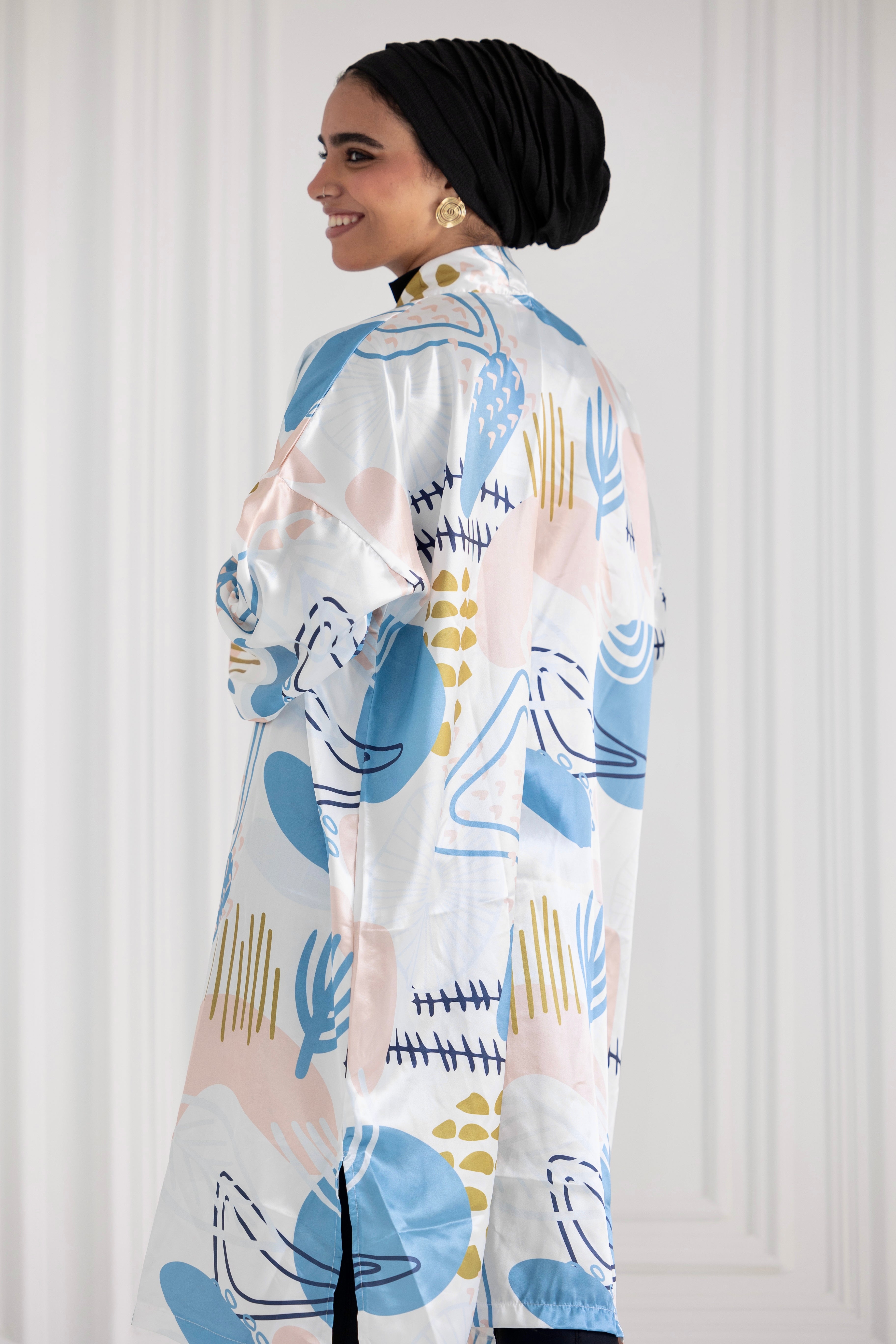 Pearl Ocean Blue kimono