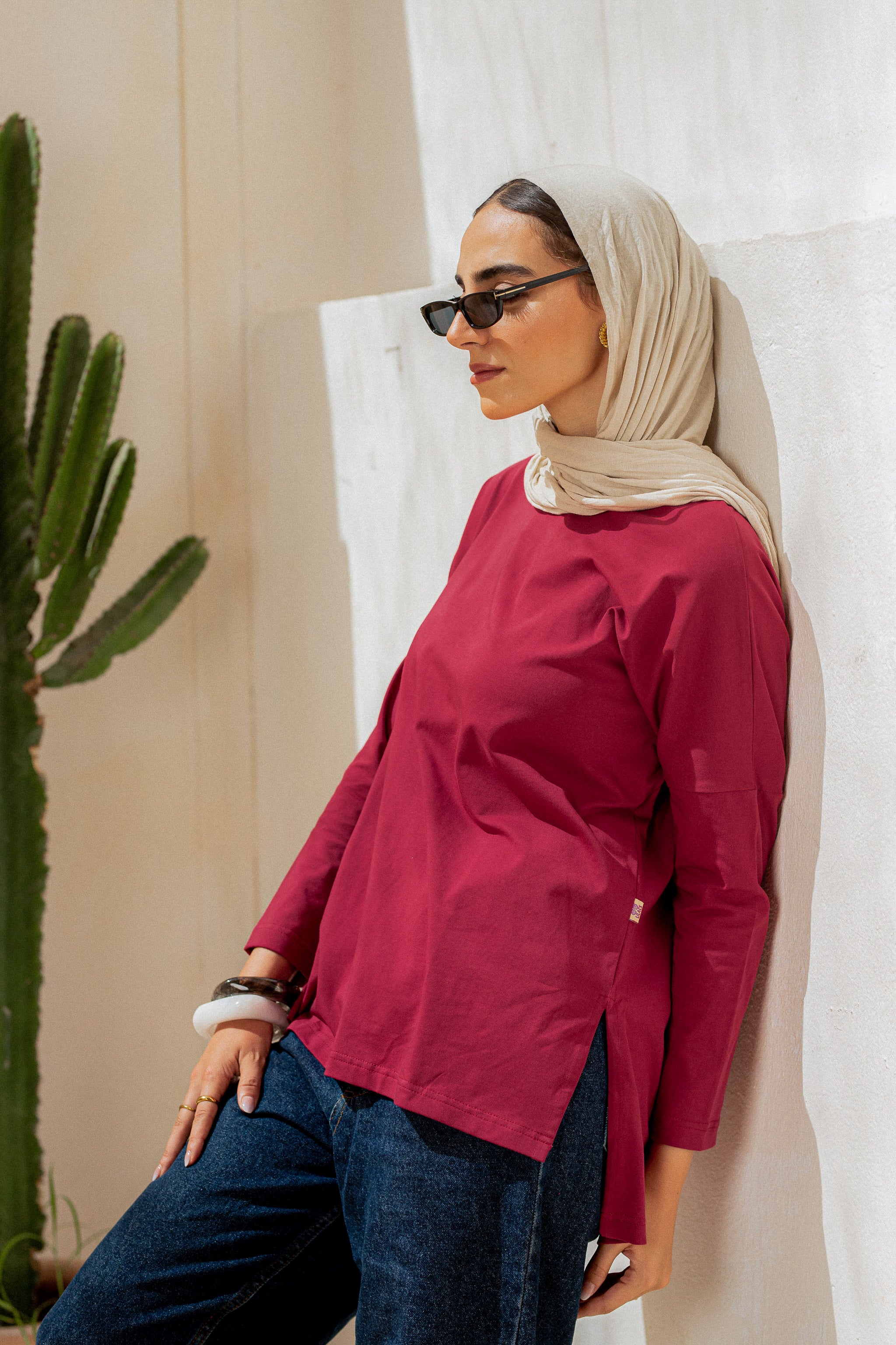 Premium cotton  T-shirts - maroon