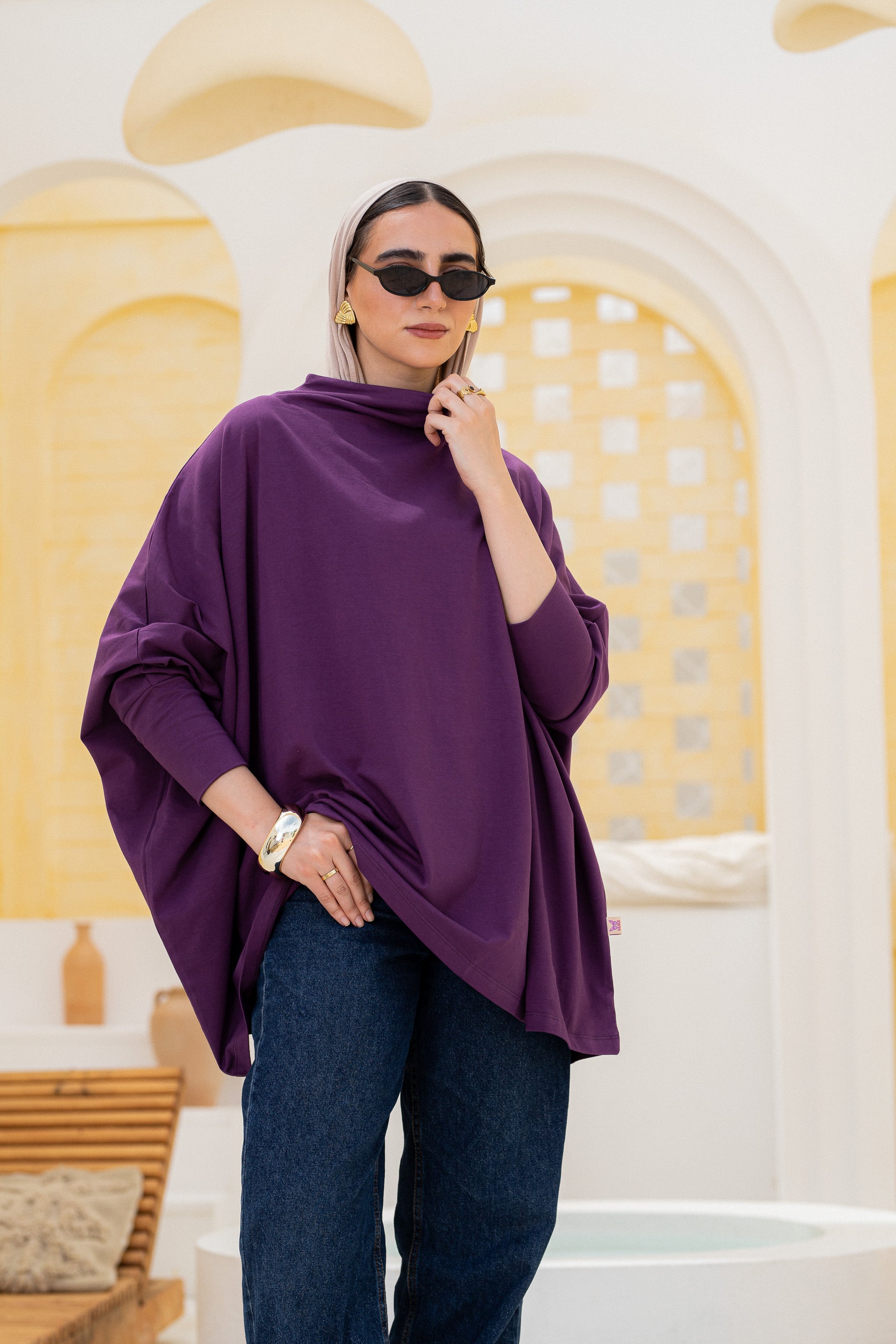 Timeless Oversized Tee -Indigo