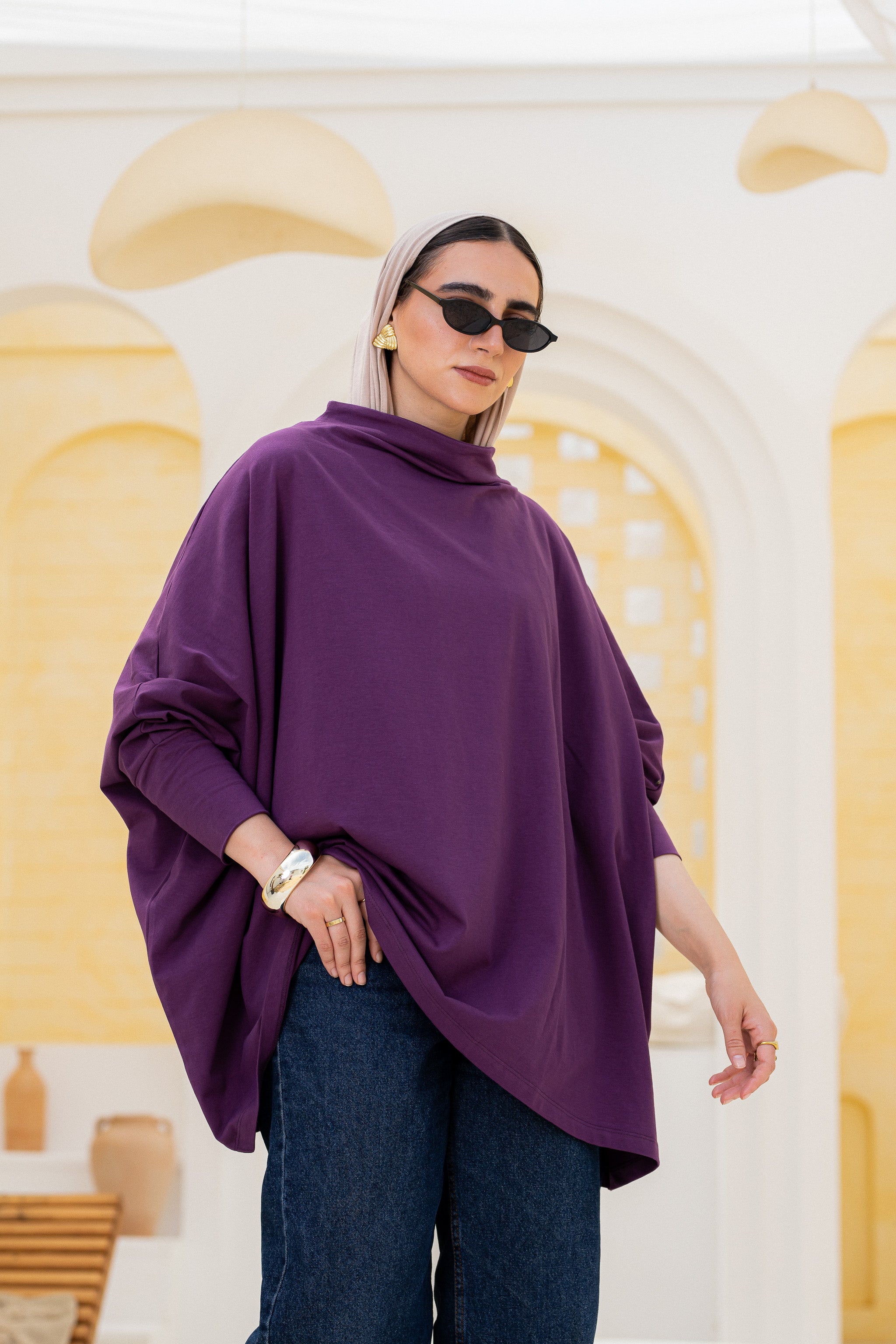 Timeless Oversized Tee -Indigo