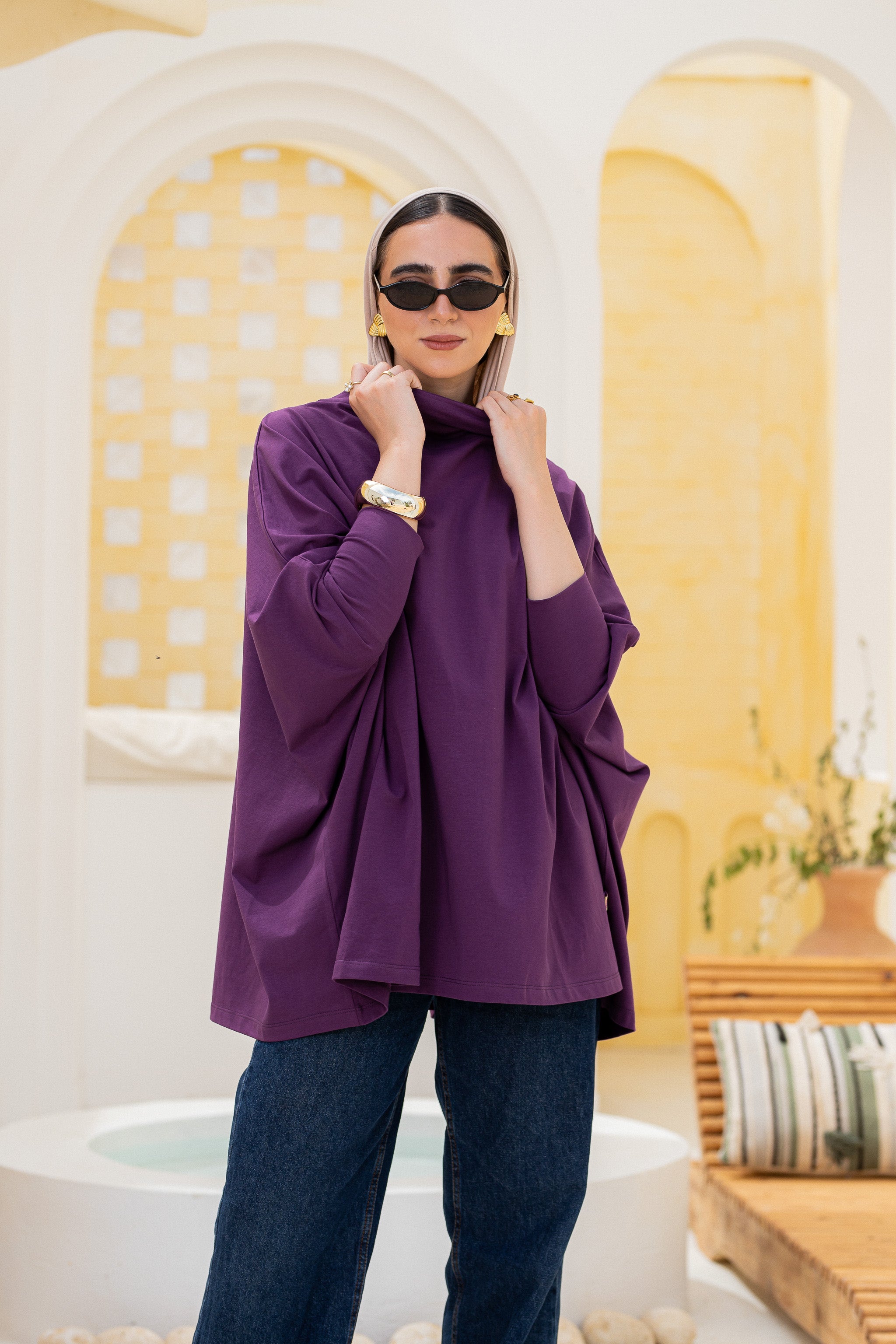 Timeless Oversized Tee -Indigo