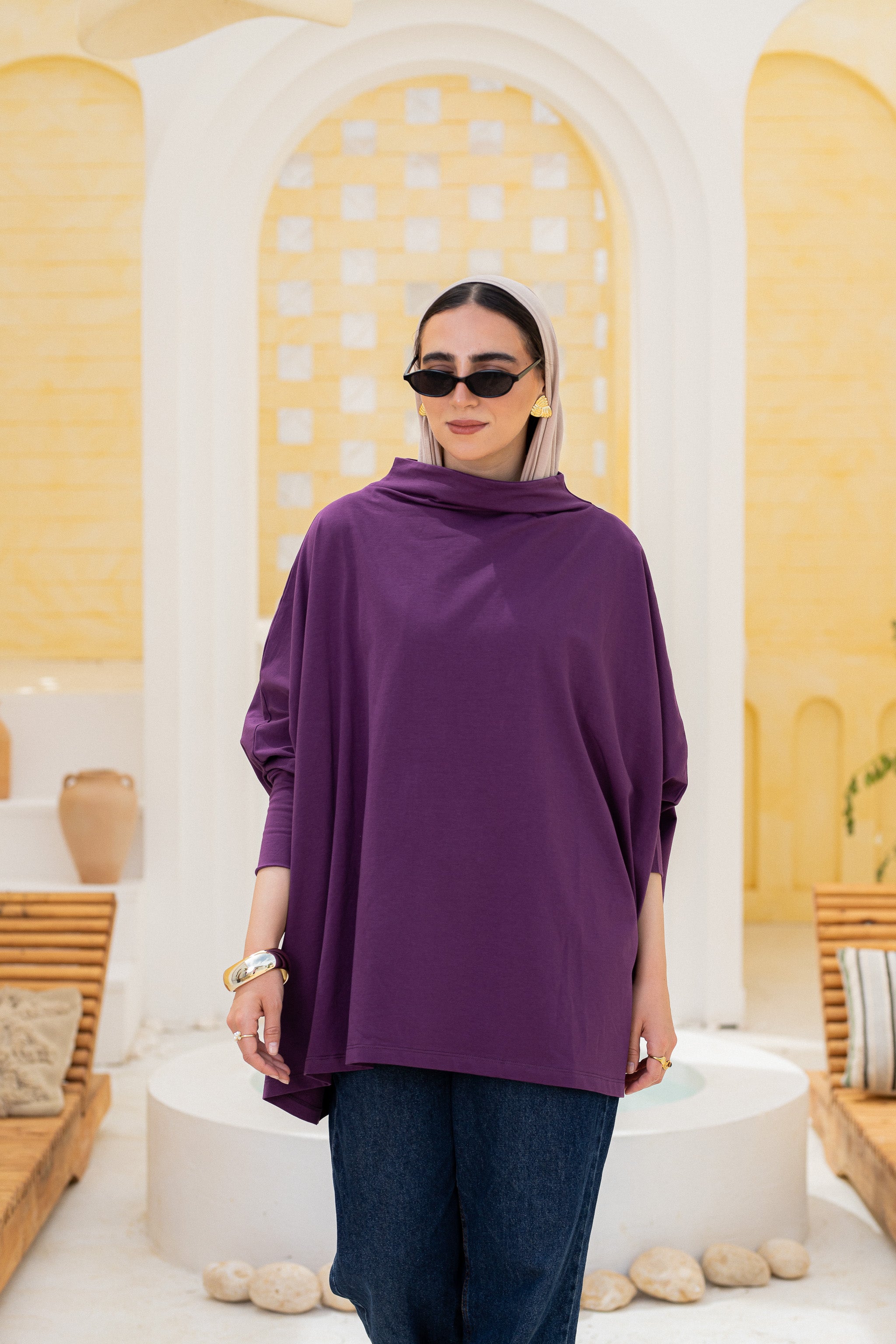 Timeless Oversized Tee -Indigo