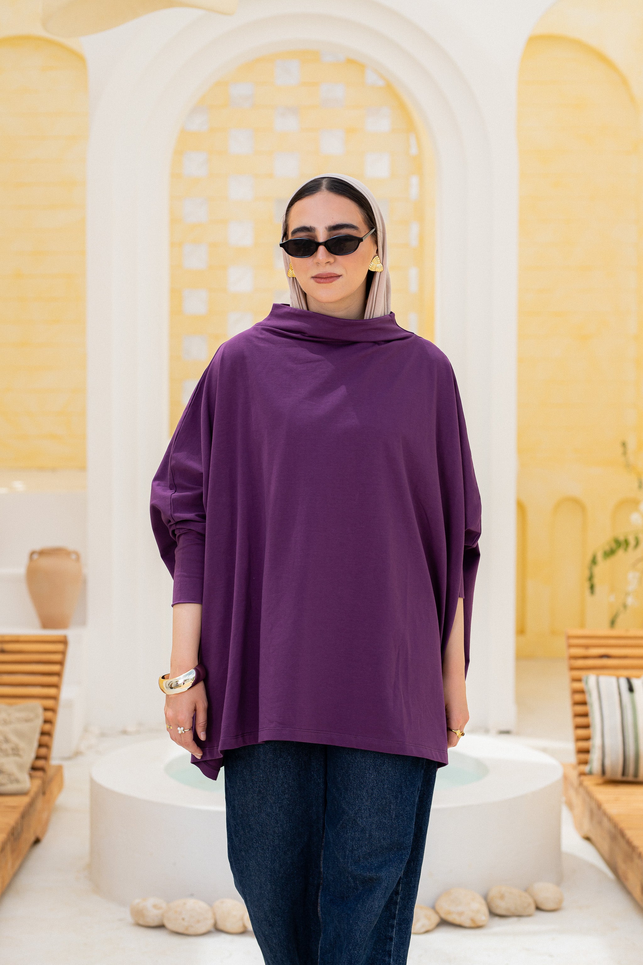 Timeless Oversized Tee -Indigo