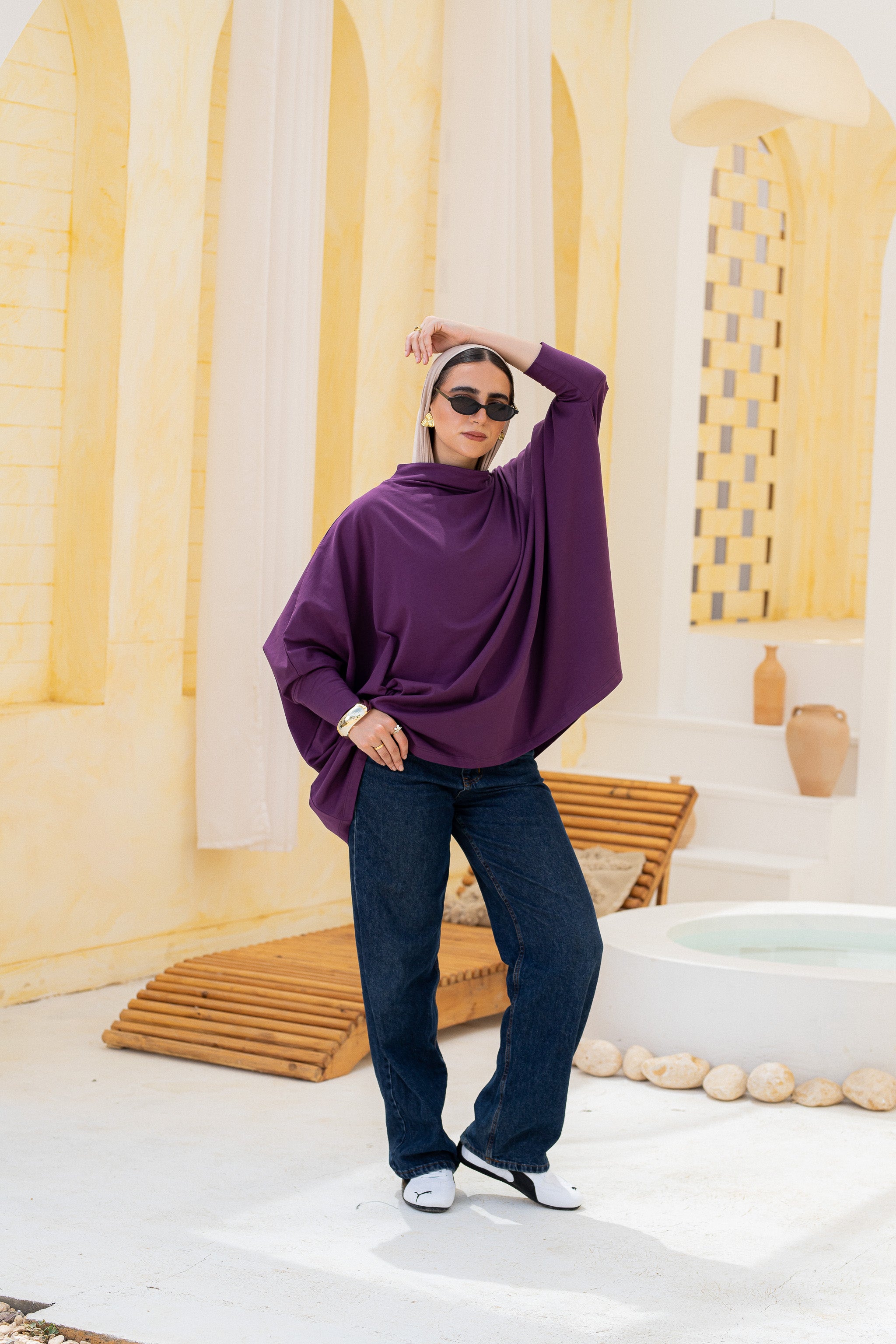 Timeless Oversized Tee -Indigo